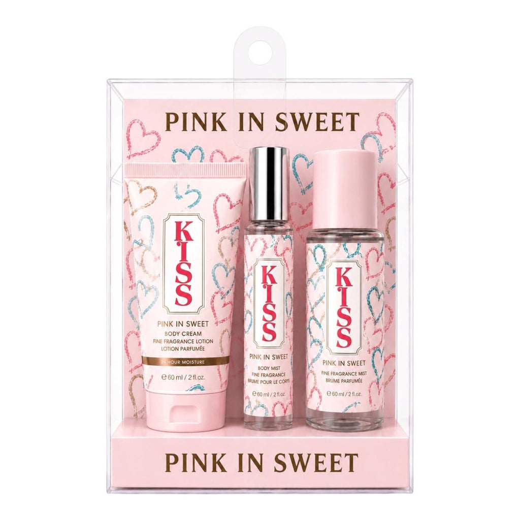 SET X3 CREMA Y SPLASH KISS PINK IN SWEET