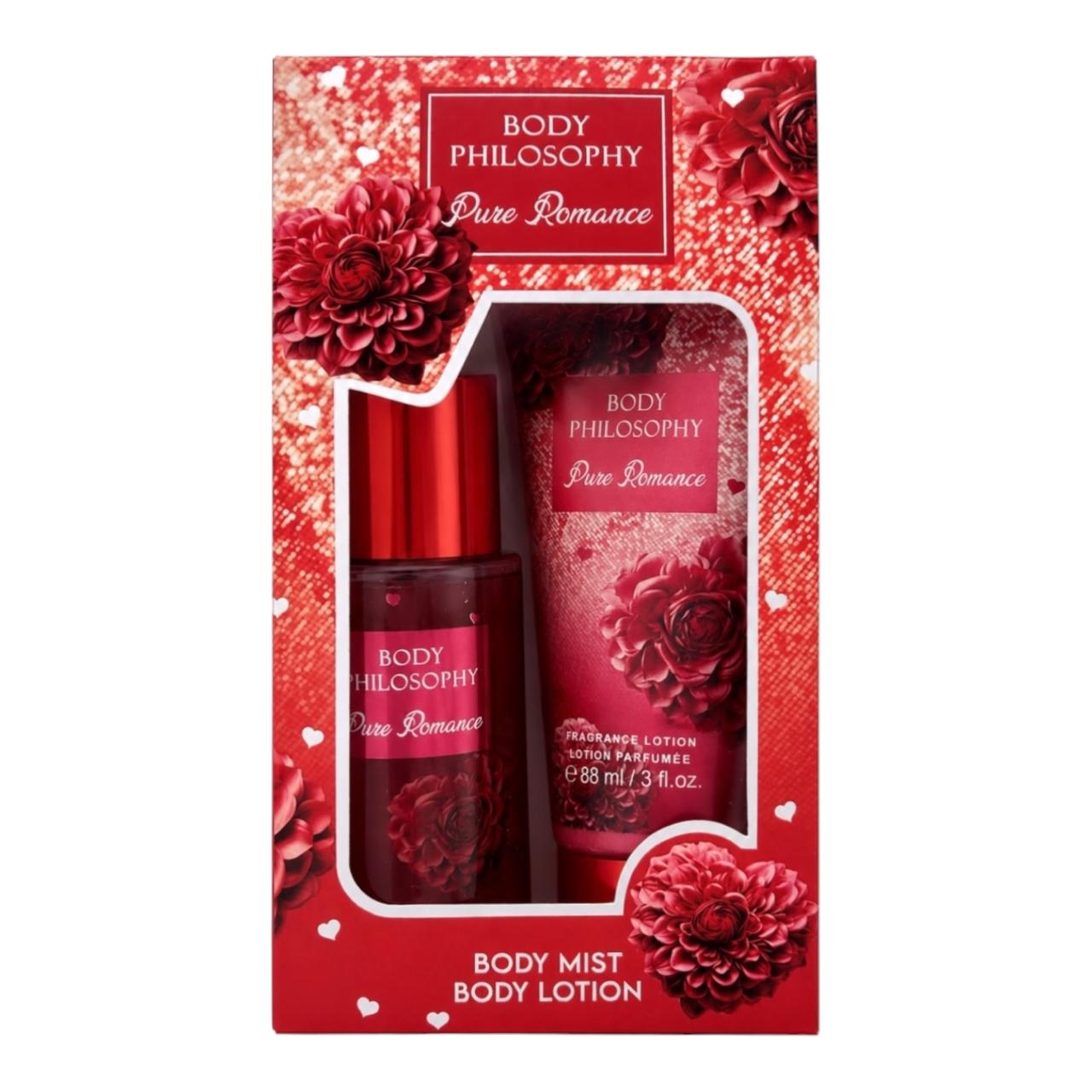 SET X2 SPLASH Y CREMA PURE ROMANCE BODY PHILOSOPHY