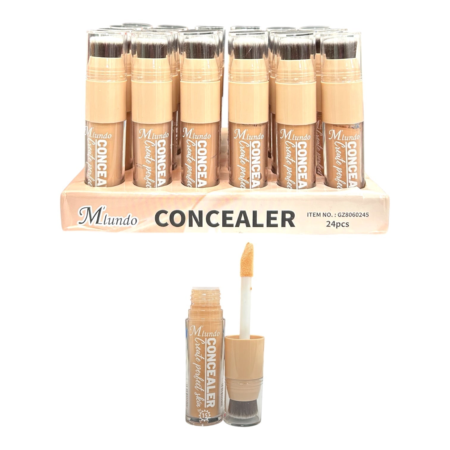 CORRECTOR LIQUIDO CON BROCHA SPF15 M'LUNDO