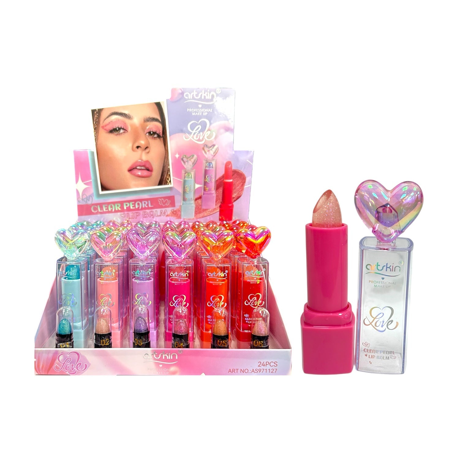 BALSAMO MAGICO EN BARRA ESCARCHADO LOVE CLEAR PEARL ARTSKIN