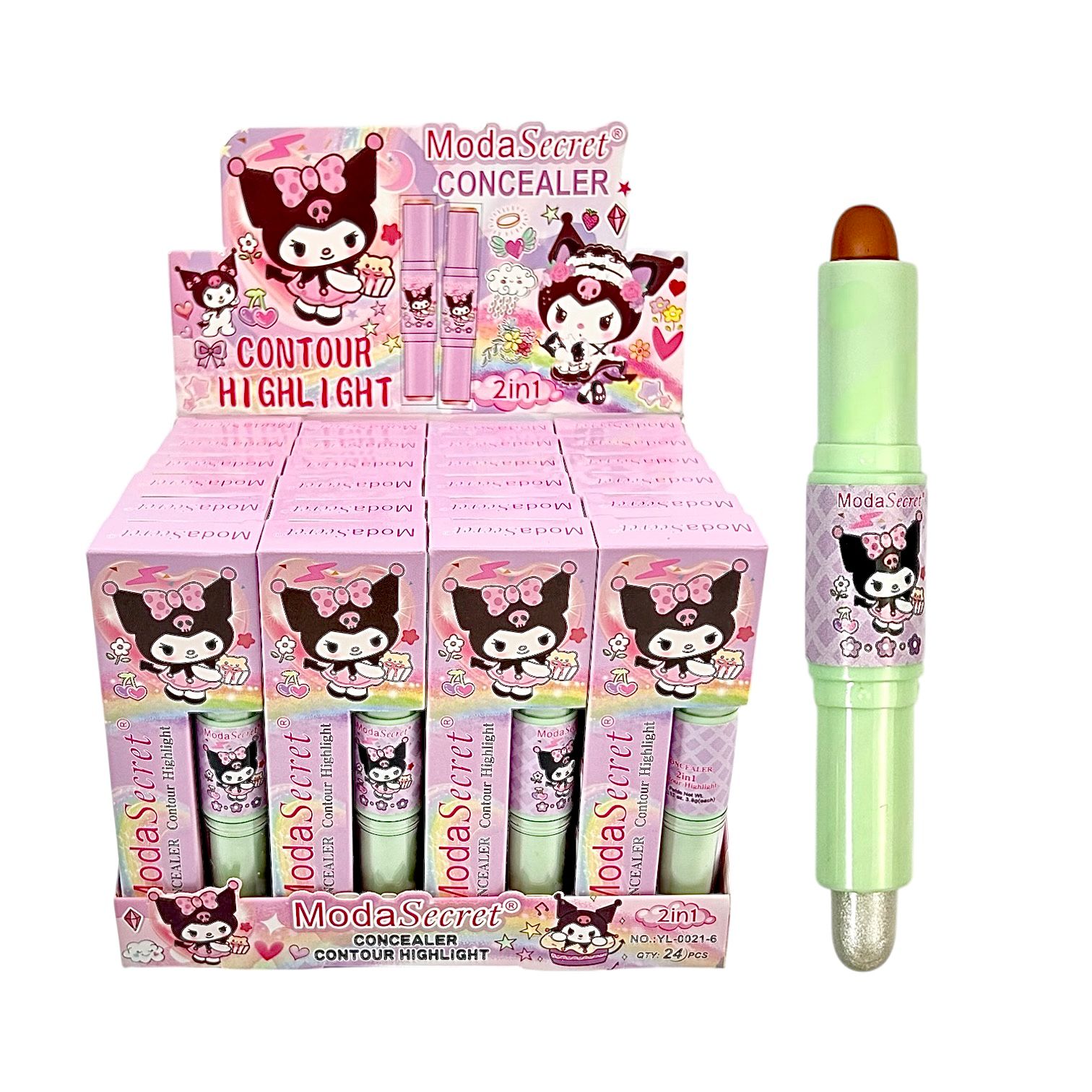 2EN1 ILUMINADOR Y CONTORNO STITCH / KUROMI MODA SECRET