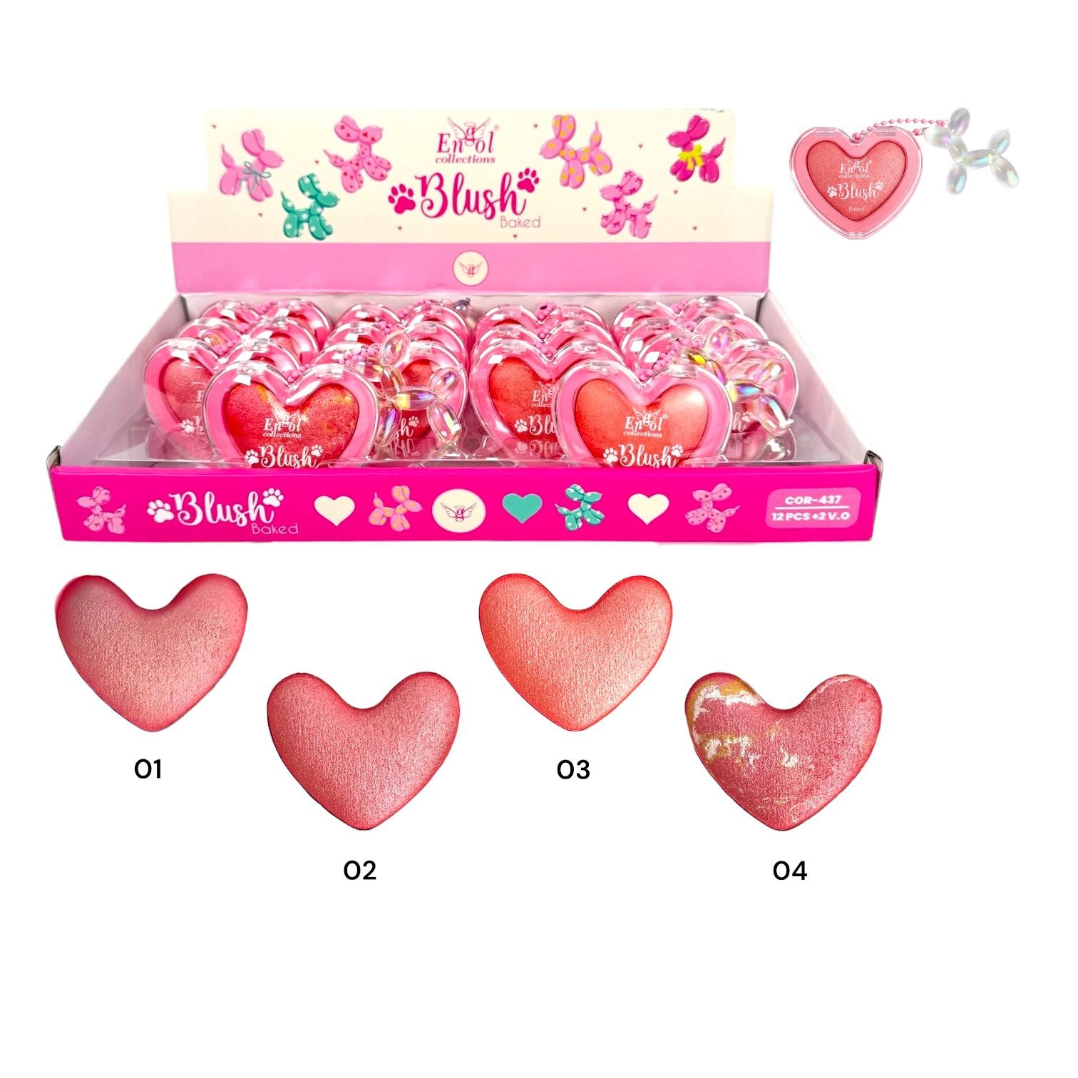 RUBOR EN FORMA DE CORAZON LLAVERO PERRITO ENGOL