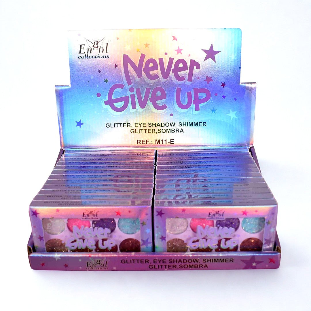 PALETA X8 GLITTER NEVER GIVE UP ENGOL