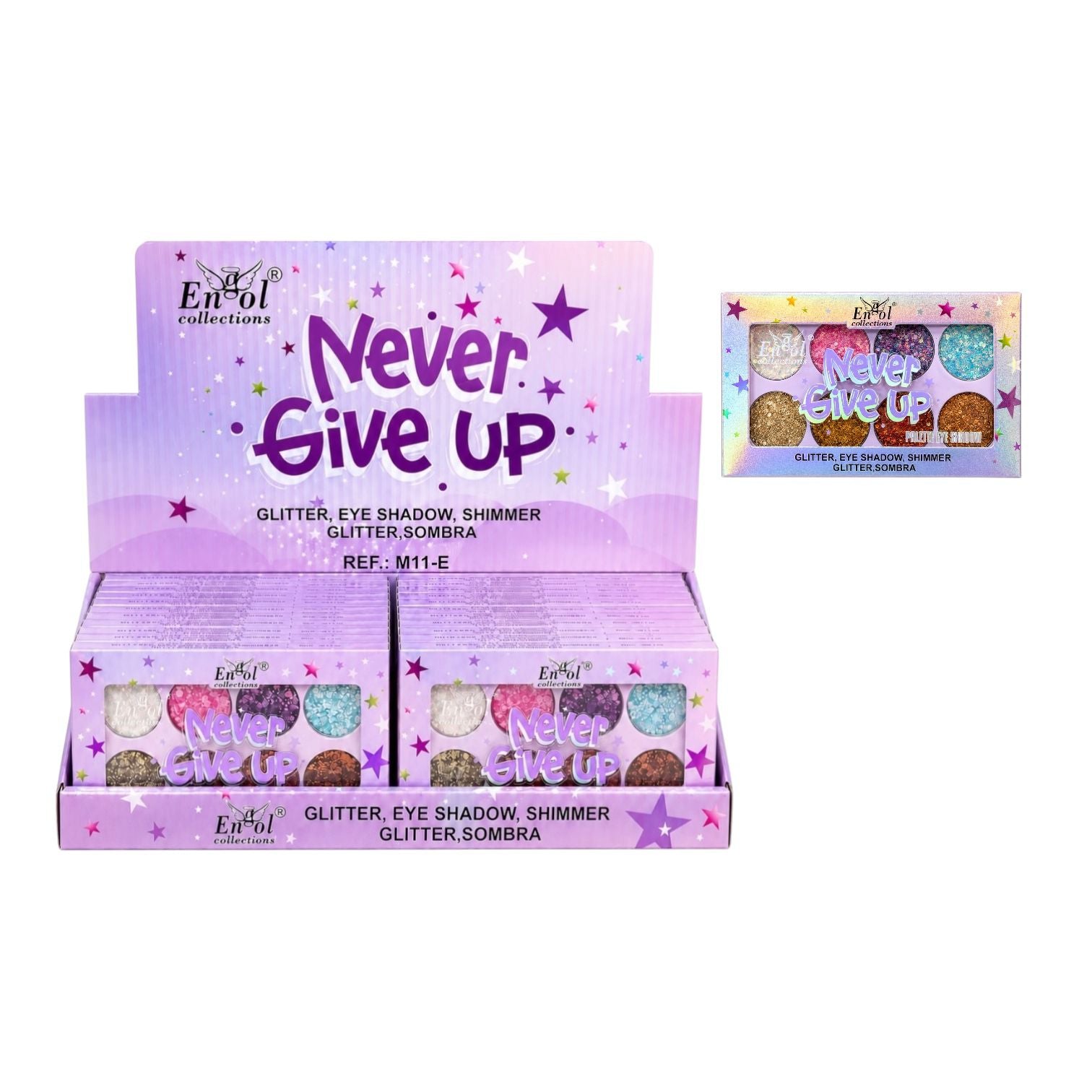 PALETA X8 GLITTER NEVER GIVE UP ENGOL