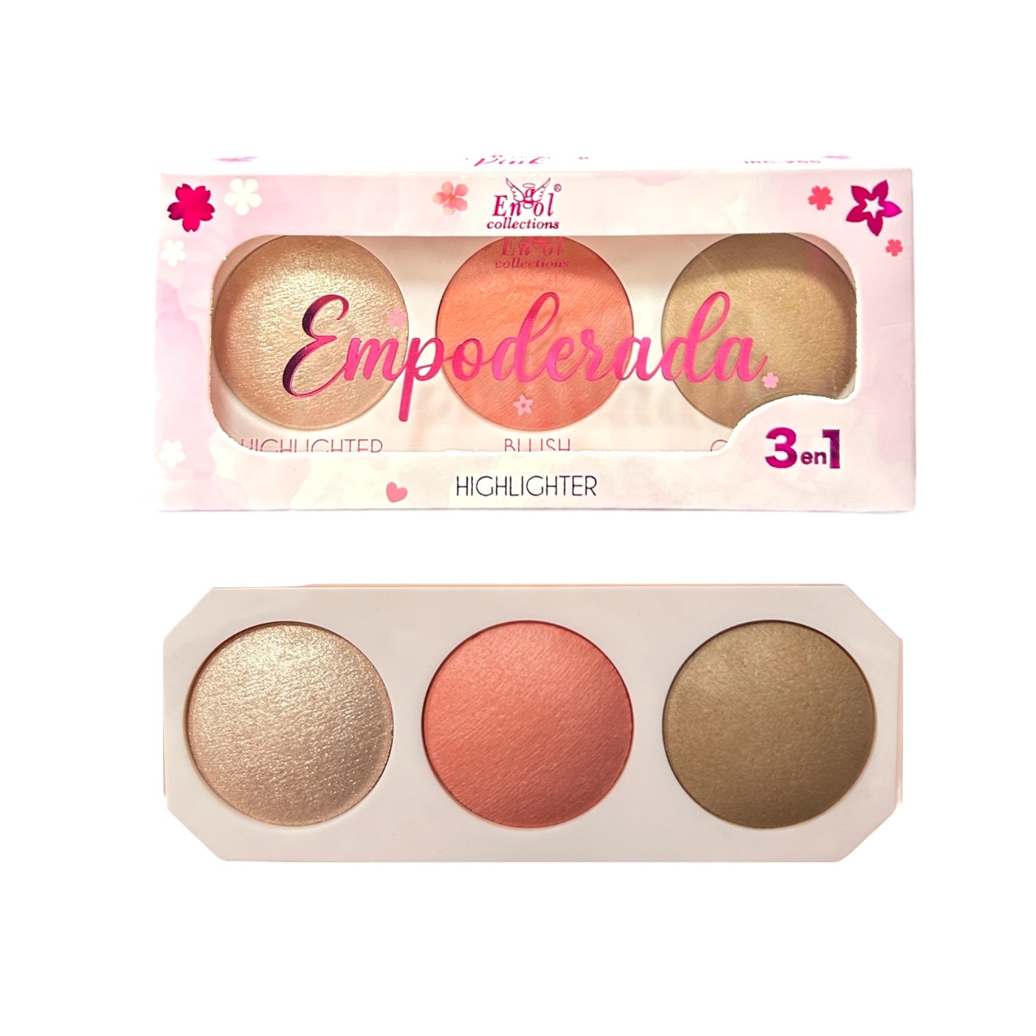 KIT ILUMINADOR RUBOR Y CONTORNO EMPODERADA PINK ME ENGOL