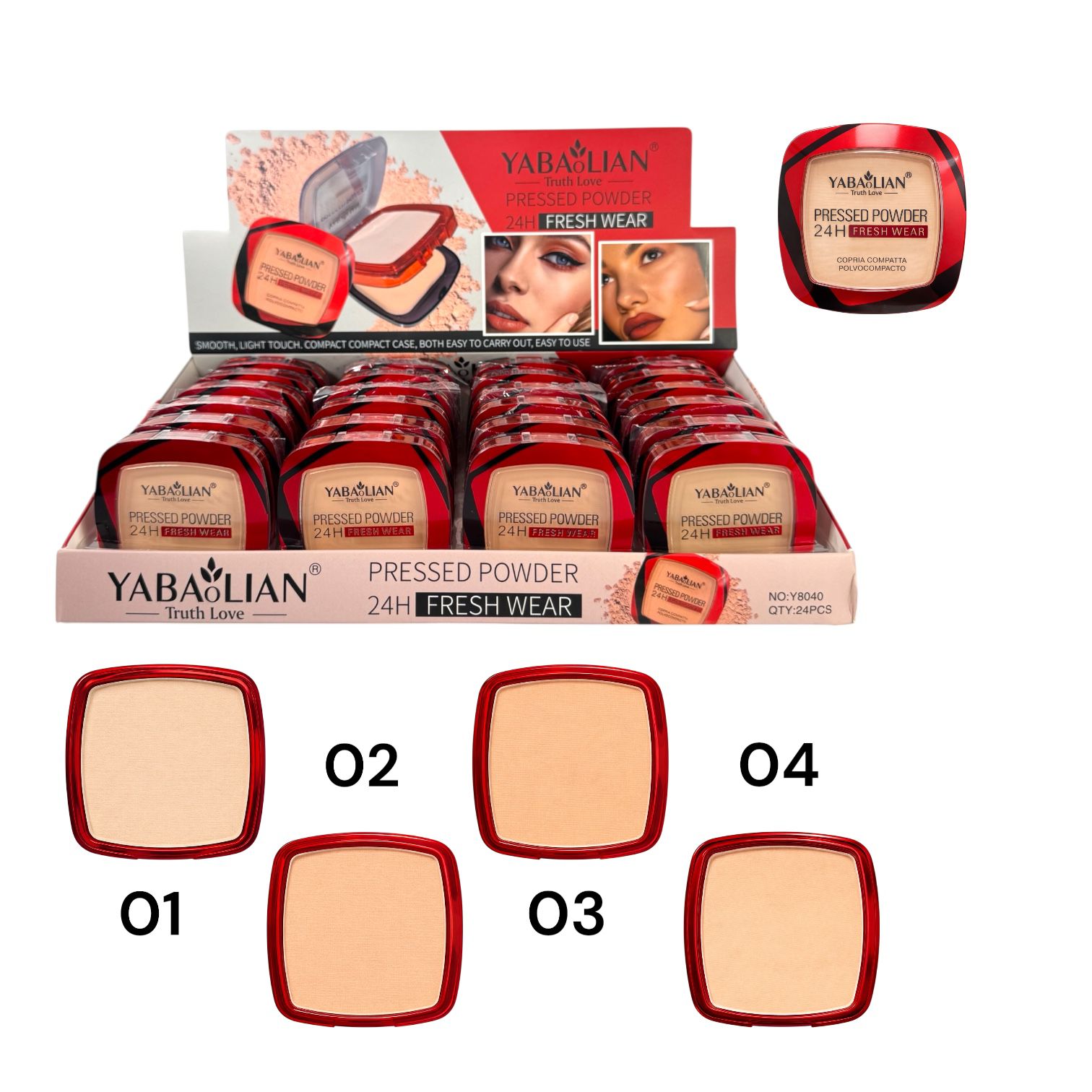 POLVO COMPACTO 24H FRESH WEAR YABAOLIAN