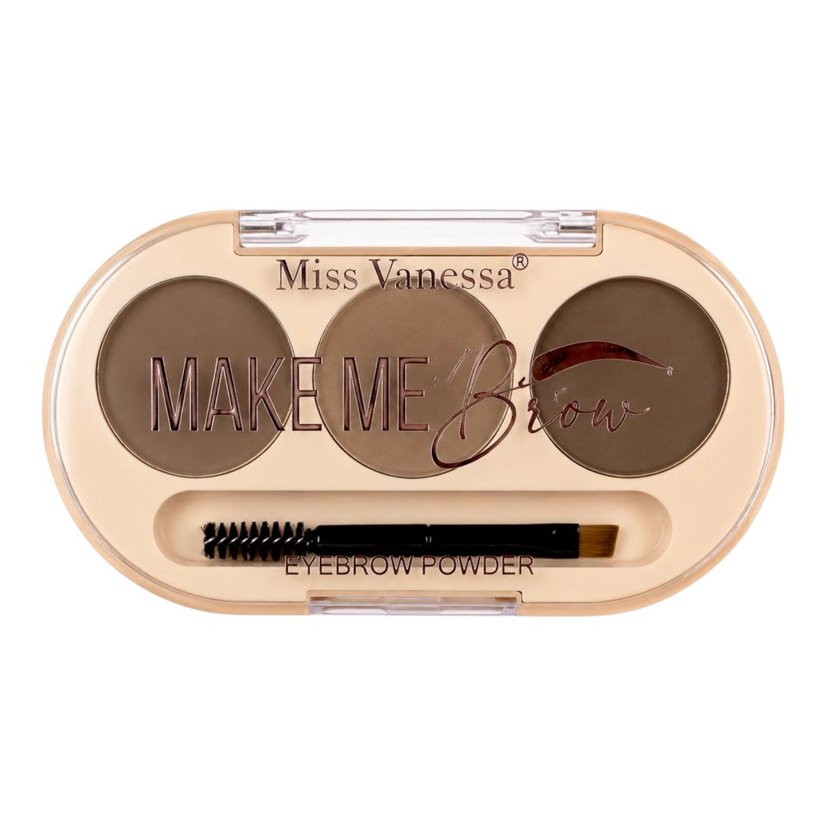 SET X3 POLVO Y CREMA PARA CEJAS MAKE ME BROW MISS VANESSA