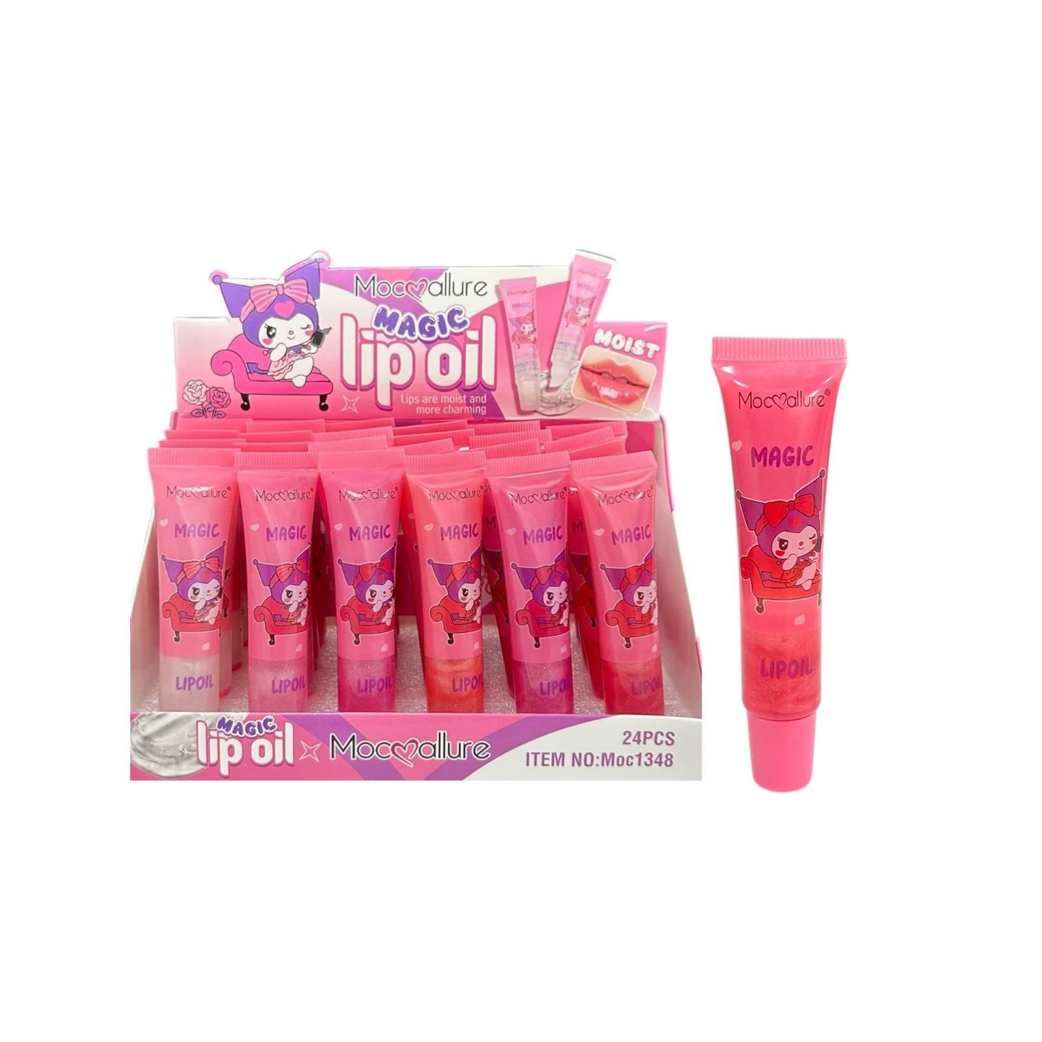 BRILLO GLOSS ESCARCHADO KUROMI 18ML MOCALLURE