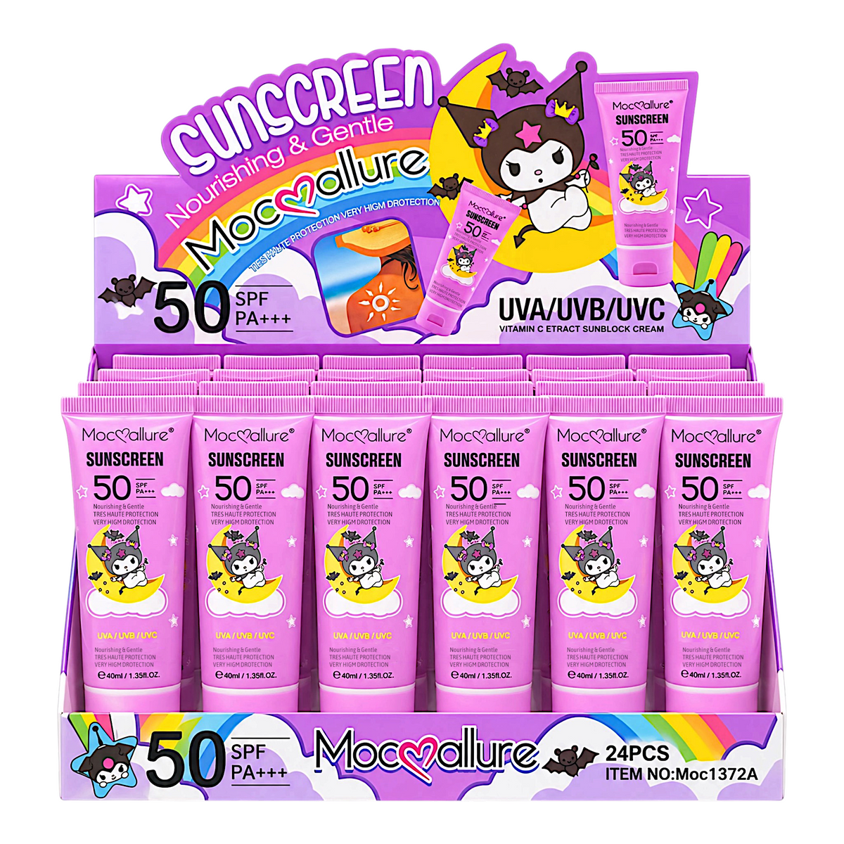 PROTECTOR SOLAR KUROMI 50SPF+ 40ML MOCALLURE