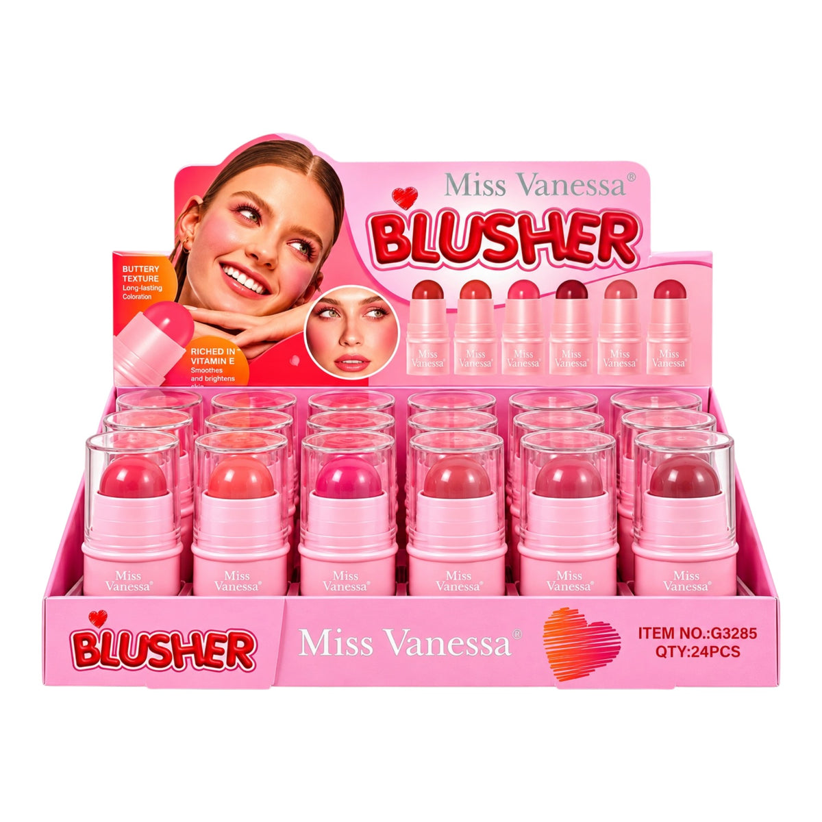 RUBOR EN BARRA BLUSHER STICK MISS VANESSA
