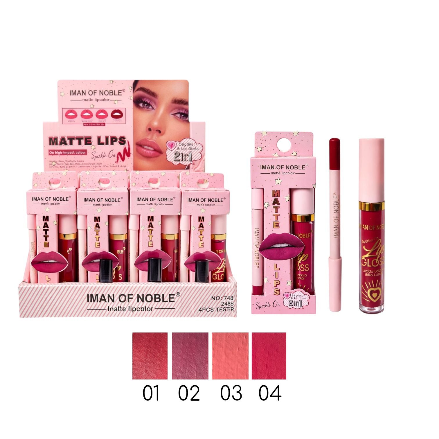 DUO LAPIZ Y LABIAL LIQUIDO MATTE / GLOSS IMAN OF NOBLE