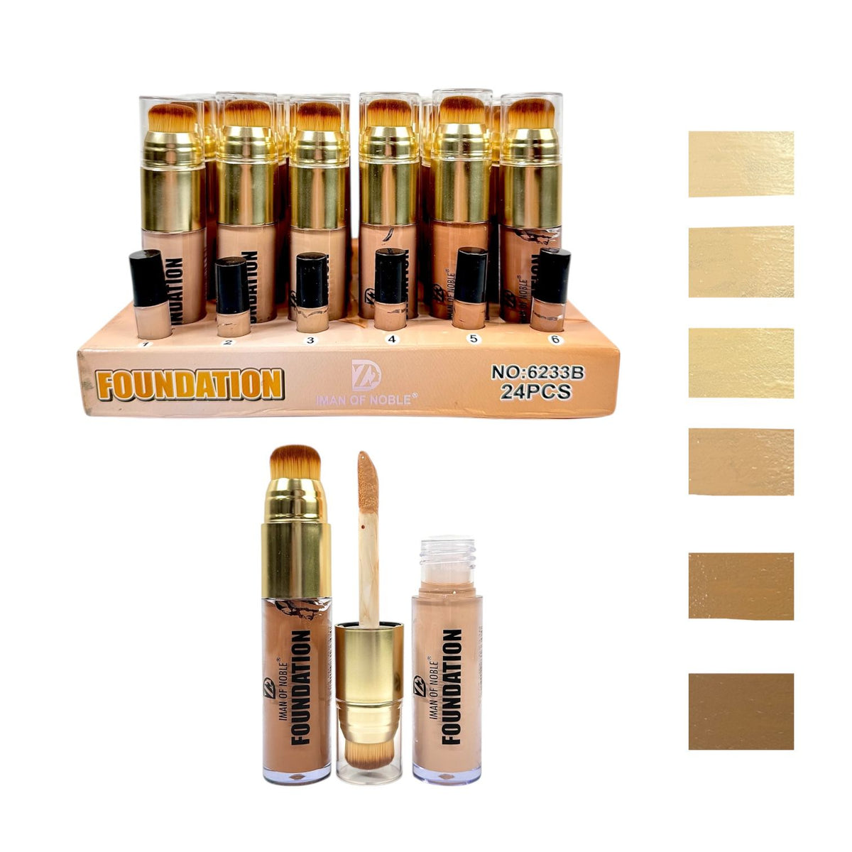 CORRECTOR LIQUIDO CON BROCHA FOUNDATION IMAN OF NOBLE