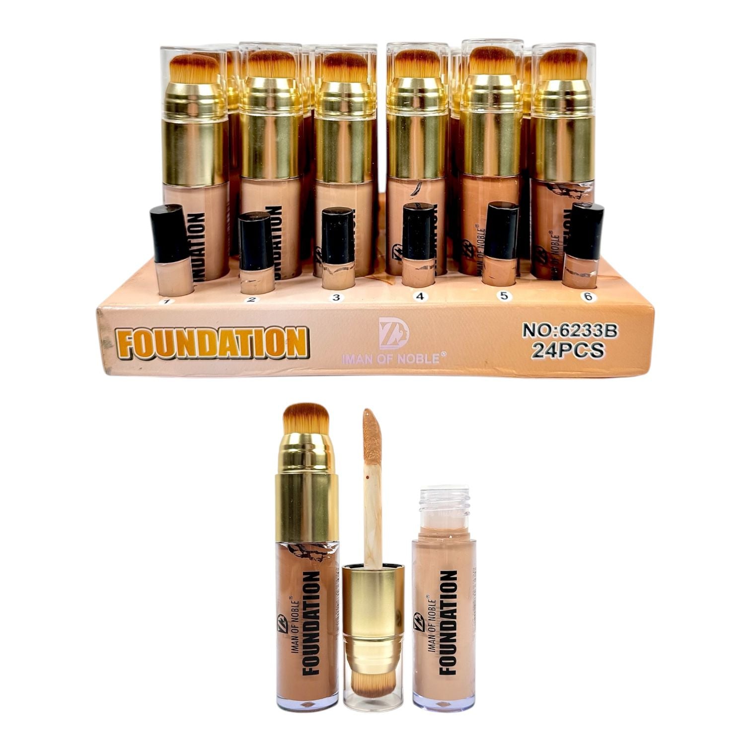 CORRECTOR LIQUIDO CON BROCHA FOUNDATION IMAN OF NOBLE