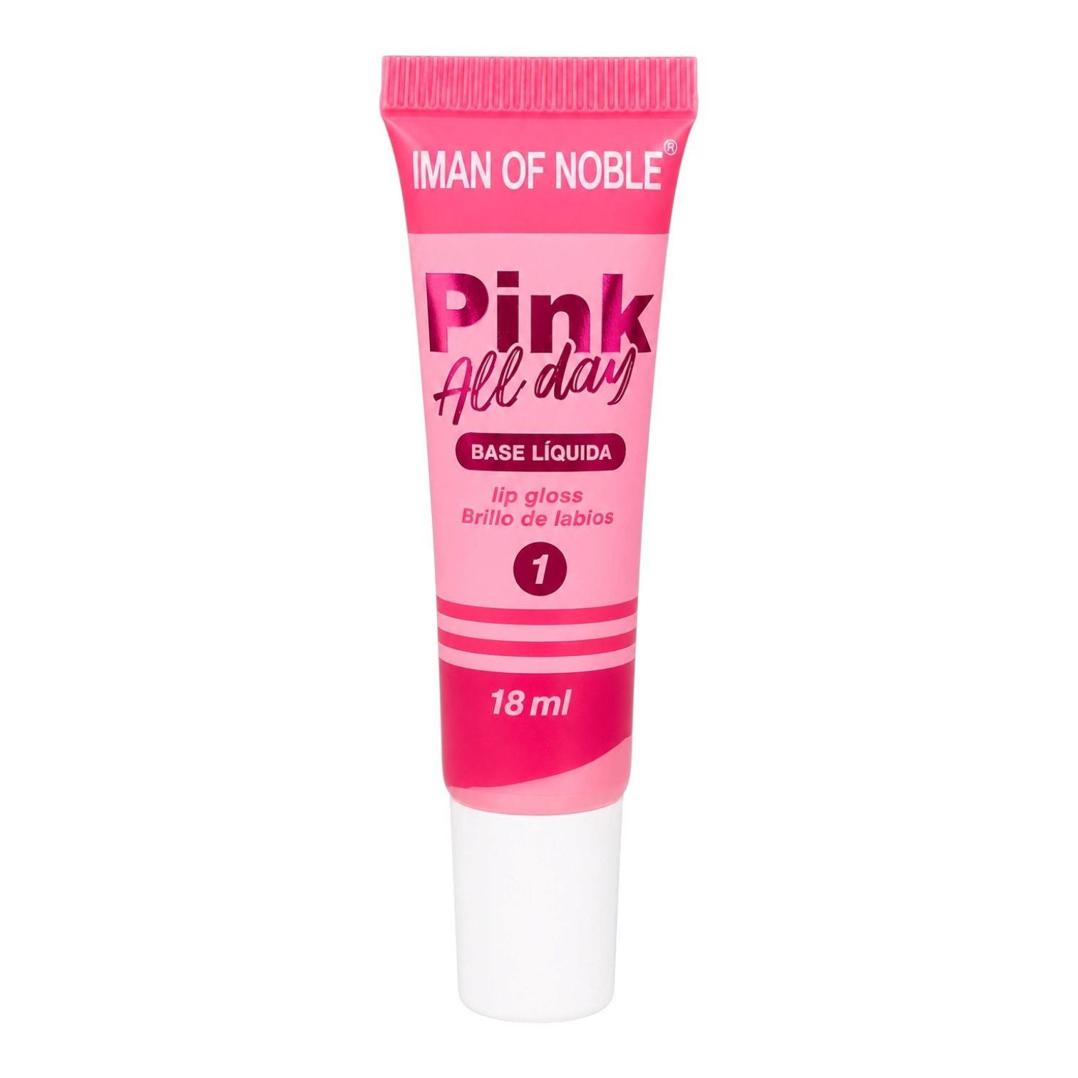 BRILLO GLOSS ESCARCHADO PINK ALL DAY 18ML IMAN OF NOBLE
