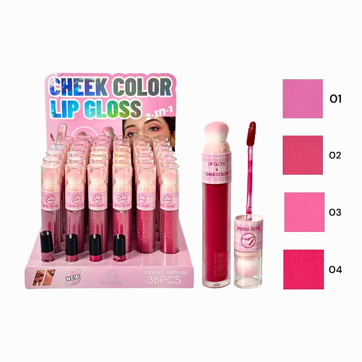 RUBOR LIQUIDO CON BROCHITA HEARTBEAT 10G LUCKY MODEL