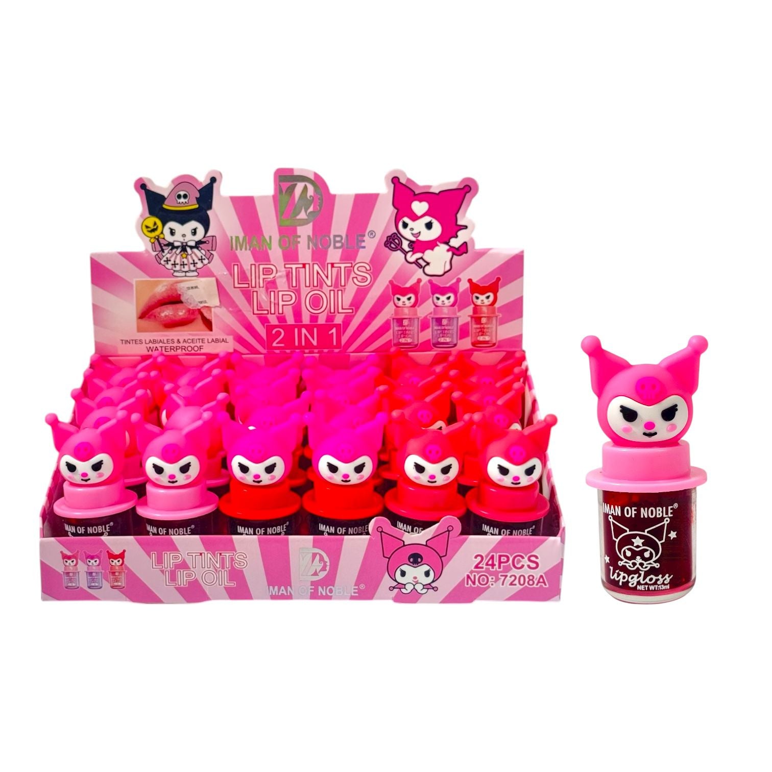 TINTA DE LABIOS CABEZA KUROMI 13ML IMAN OF NOBLE