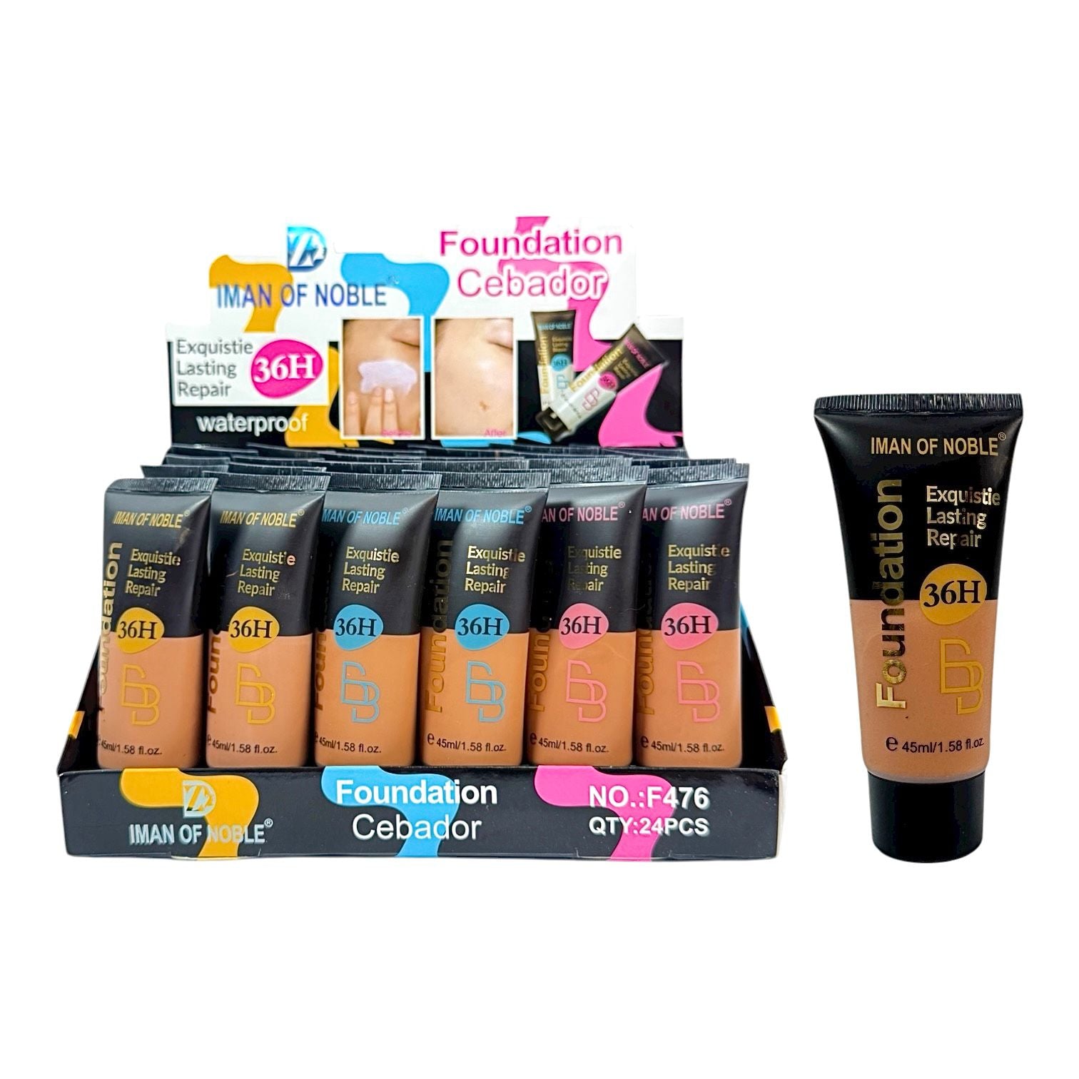 BASE LIQUIDA BB 36H FOUNDATION 45ML IMAN OF NOBLE