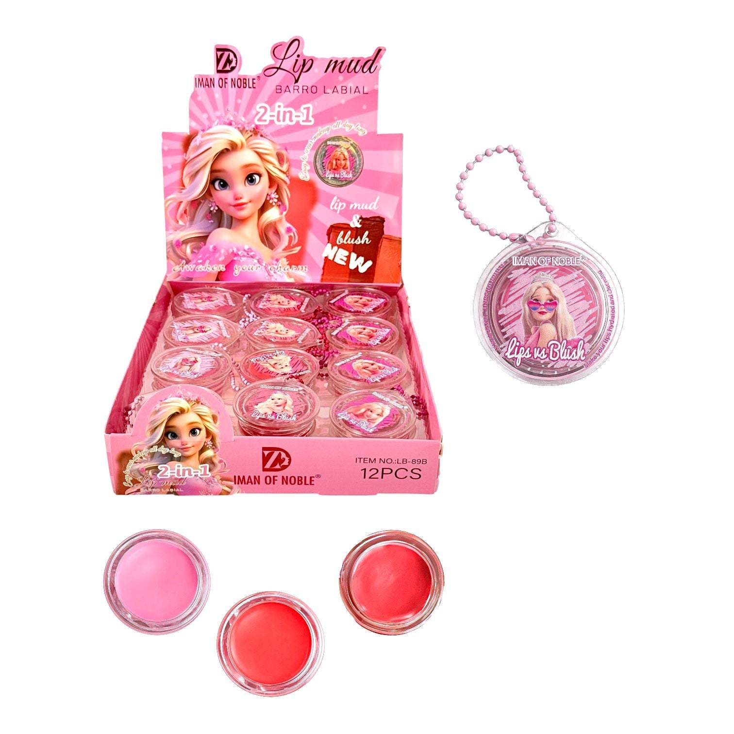 LABIAL O RUBOR EN FORMA DE GELATINA BARBIE IMAN OF NOBLE