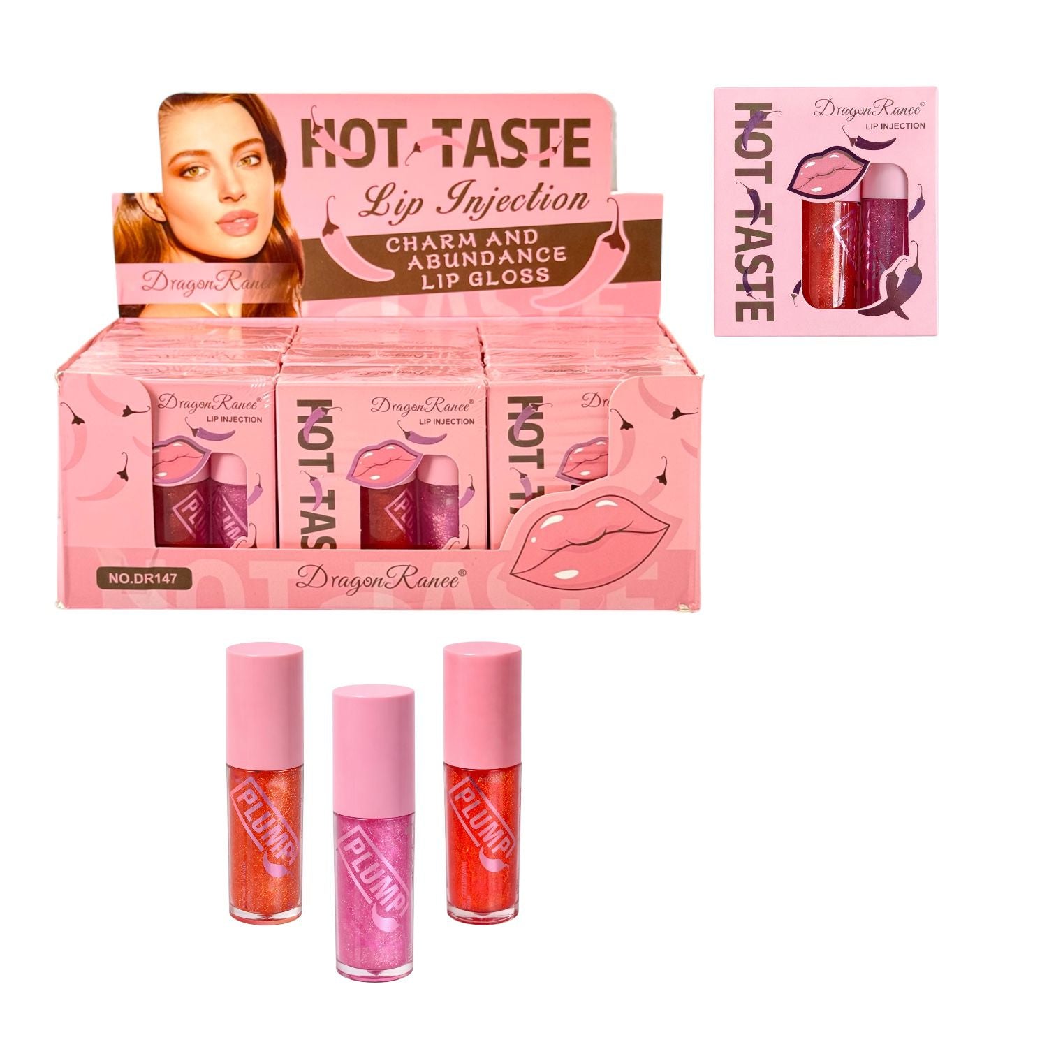 SET X3 VOLUMINIZADOR ESCARCHADO HOT TASTE DRAGON RANEE