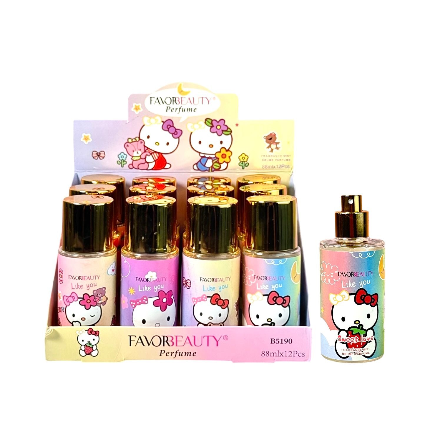 PERFUME SPRAY HELLO KITTY 88ML SWEET LOVE FAVOR BEAUTY