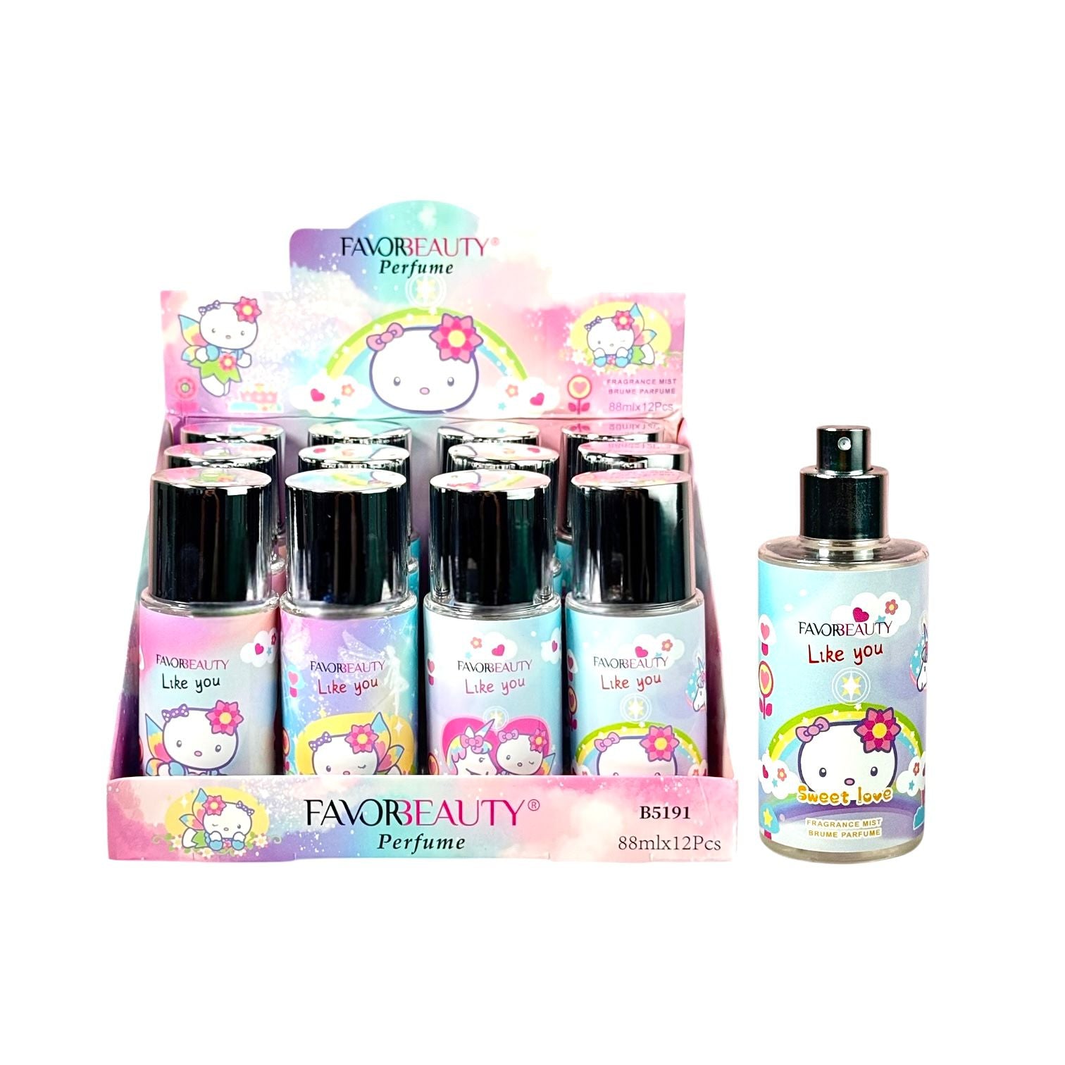 PERFUME SPRAY HELLO KITTY 88ML SWEET LOVE FAVOR BEAUTY