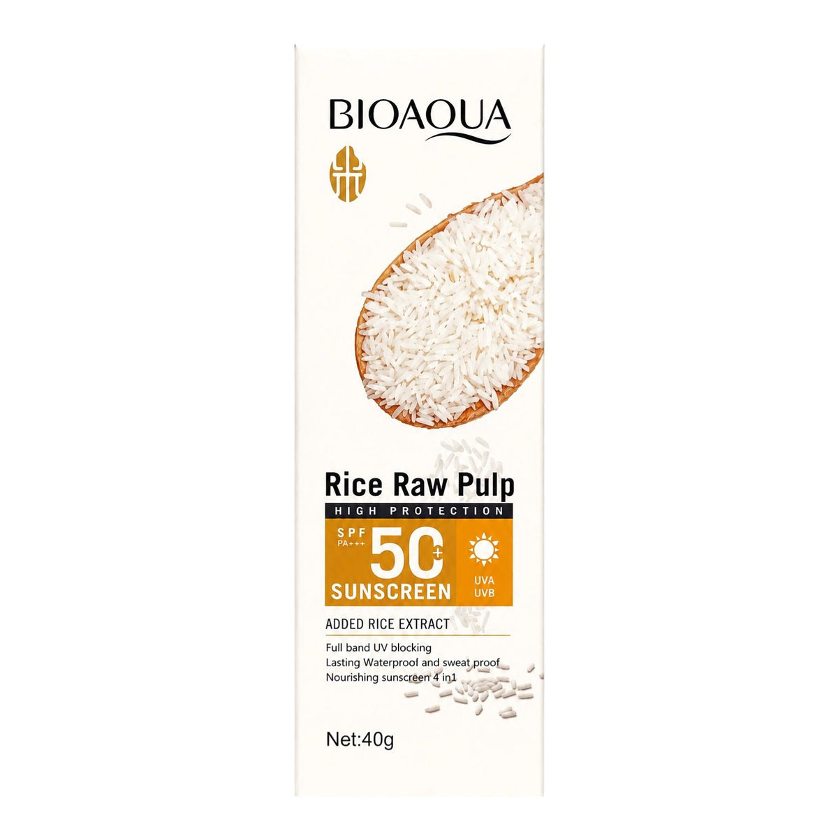 PROTECTOR SOLAR 50+ SUNSCREEN ARROZ BIOAQUA