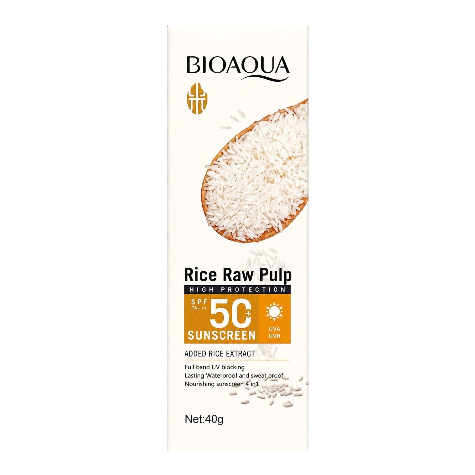 PROTECTOR SOLAR 50+ SUNSCREEN ARROZ BIOAQUA
