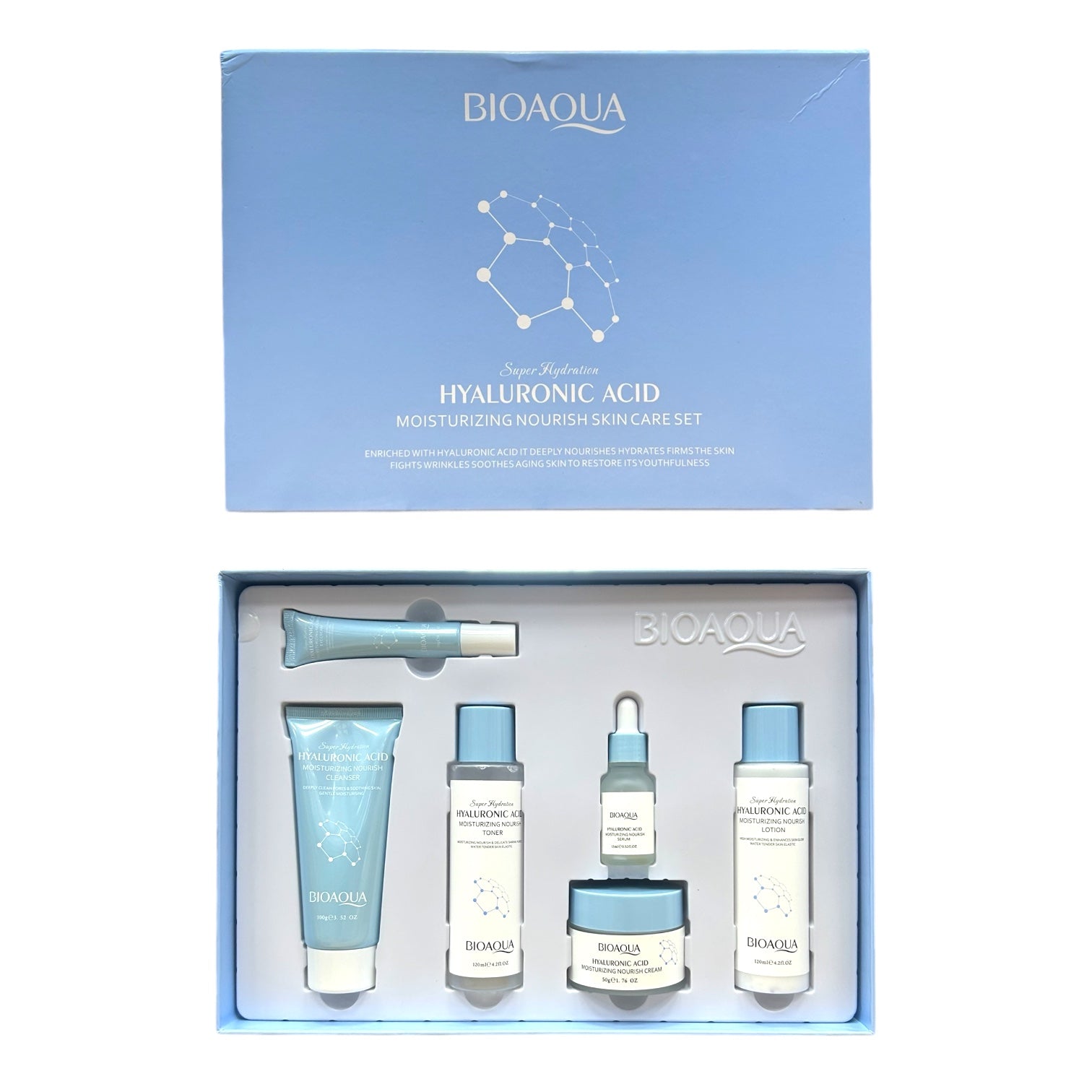 KIT AZUL CIELO DE ACIDO HIALURONICO SUPER HYDRATION BIOAQUA