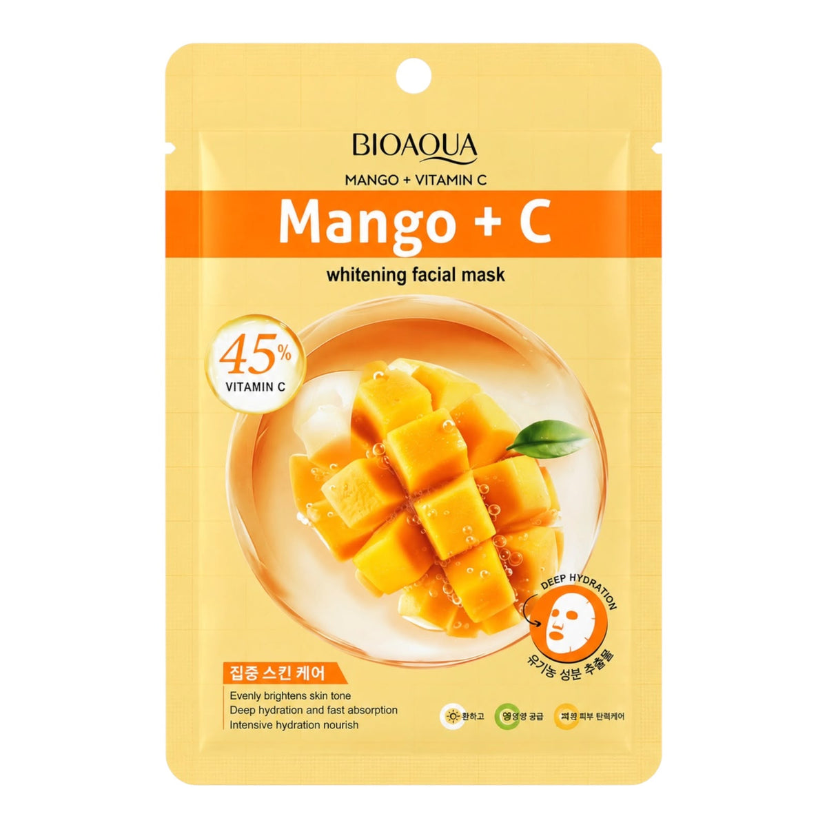 MASCARILLA EN VELO MANGO+VITAMIN C BIOAQUA