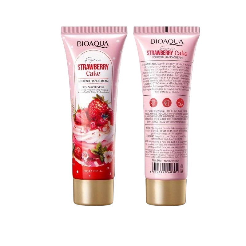 CREMA DE MANOS FRESA STRAWBERRY CAKE 80G BIOAQUA