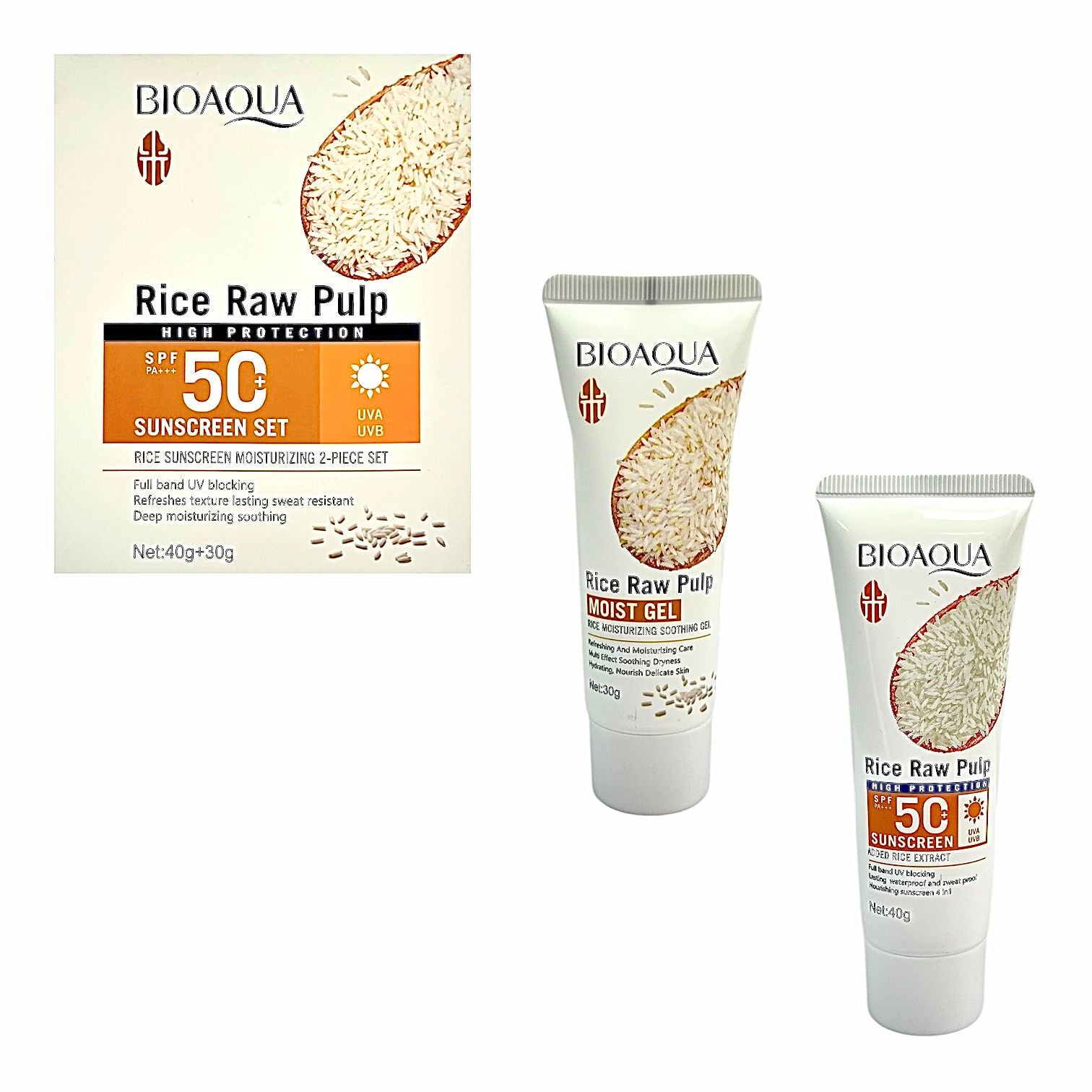 SET PROTECTOR SOLAR SPF50+ Y GEL HIDRATANTE BIOAQUA
