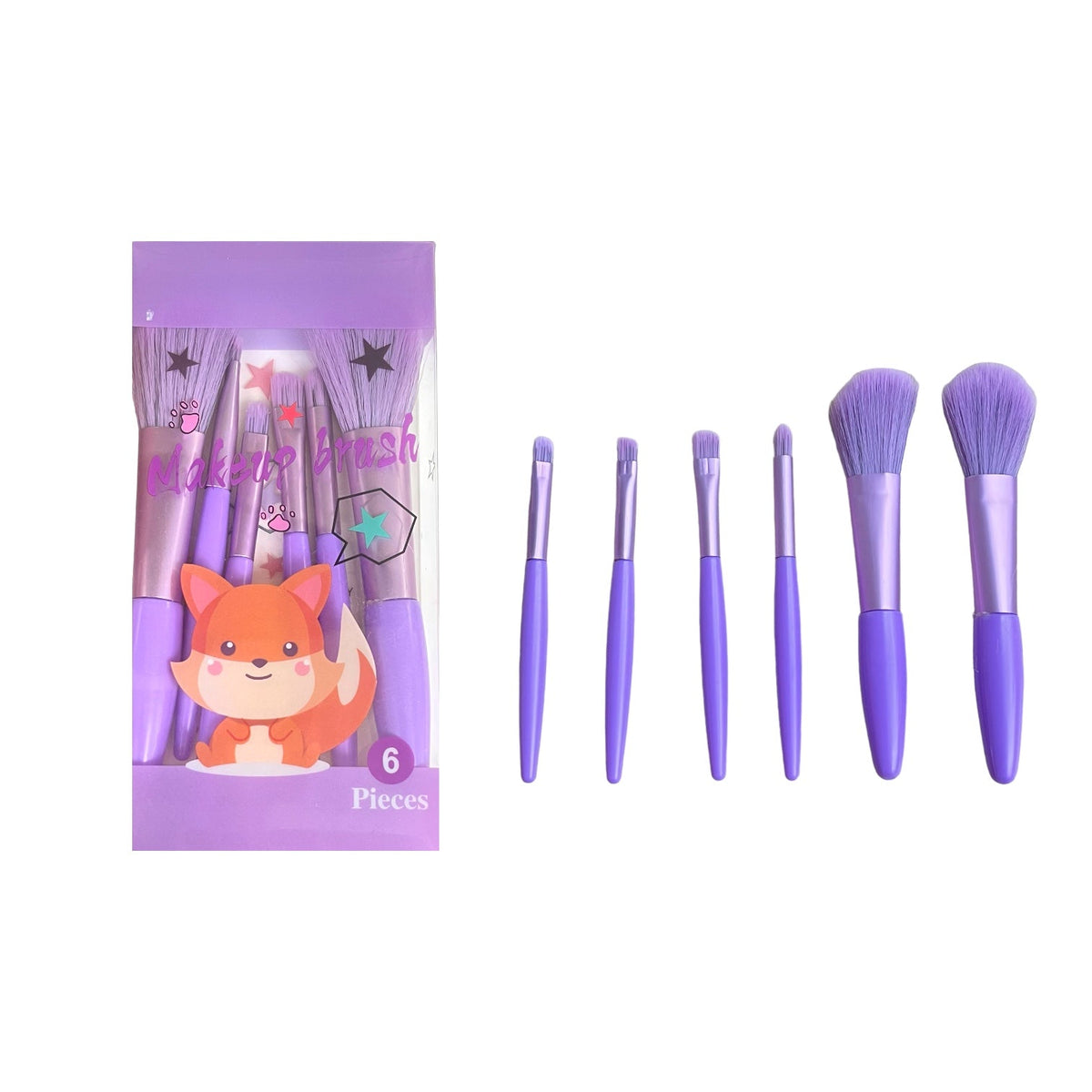SET X6 BROCHAS COLORES MAKEUP BRUSH
