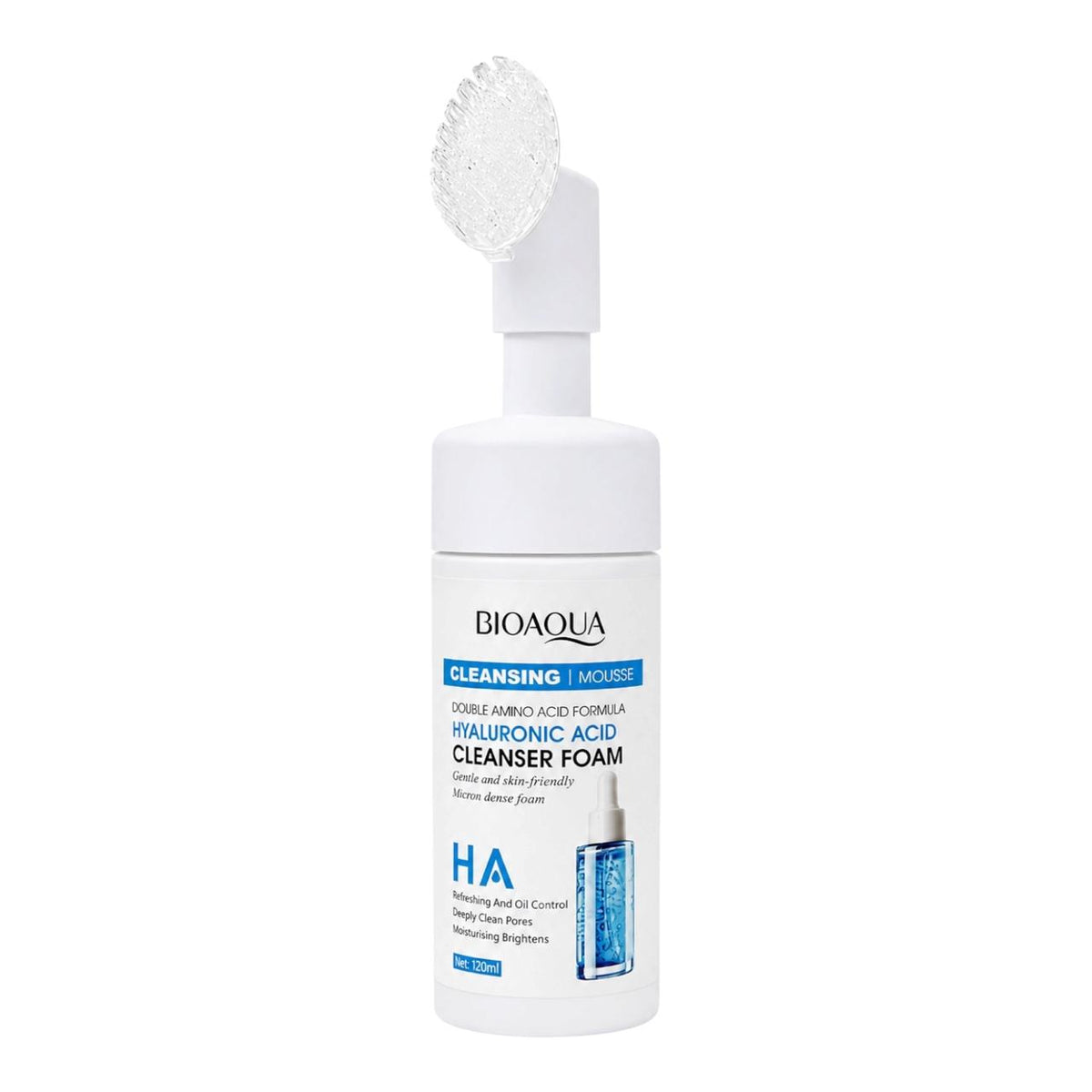 JABON DE ACIDO HIALURONICO ESPUMA CON CEPILLO 120ML BIOAQUA