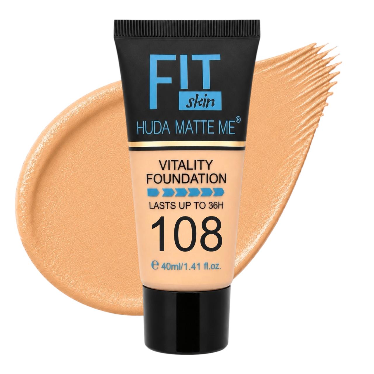 BASE LIQUIDA 36H FIT SKIN 40ML HUDA MATTE ME