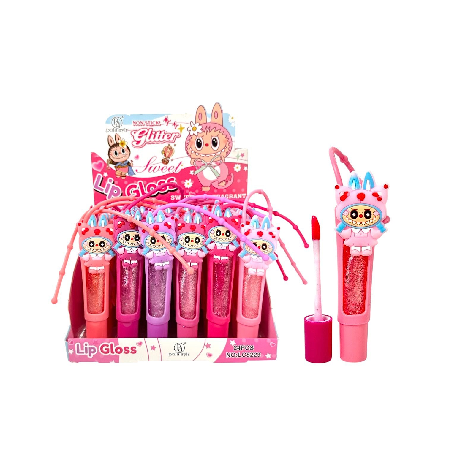 BRILLO MAGICO ESCARCHADO LABUBU LLAVERO POLA AYLR