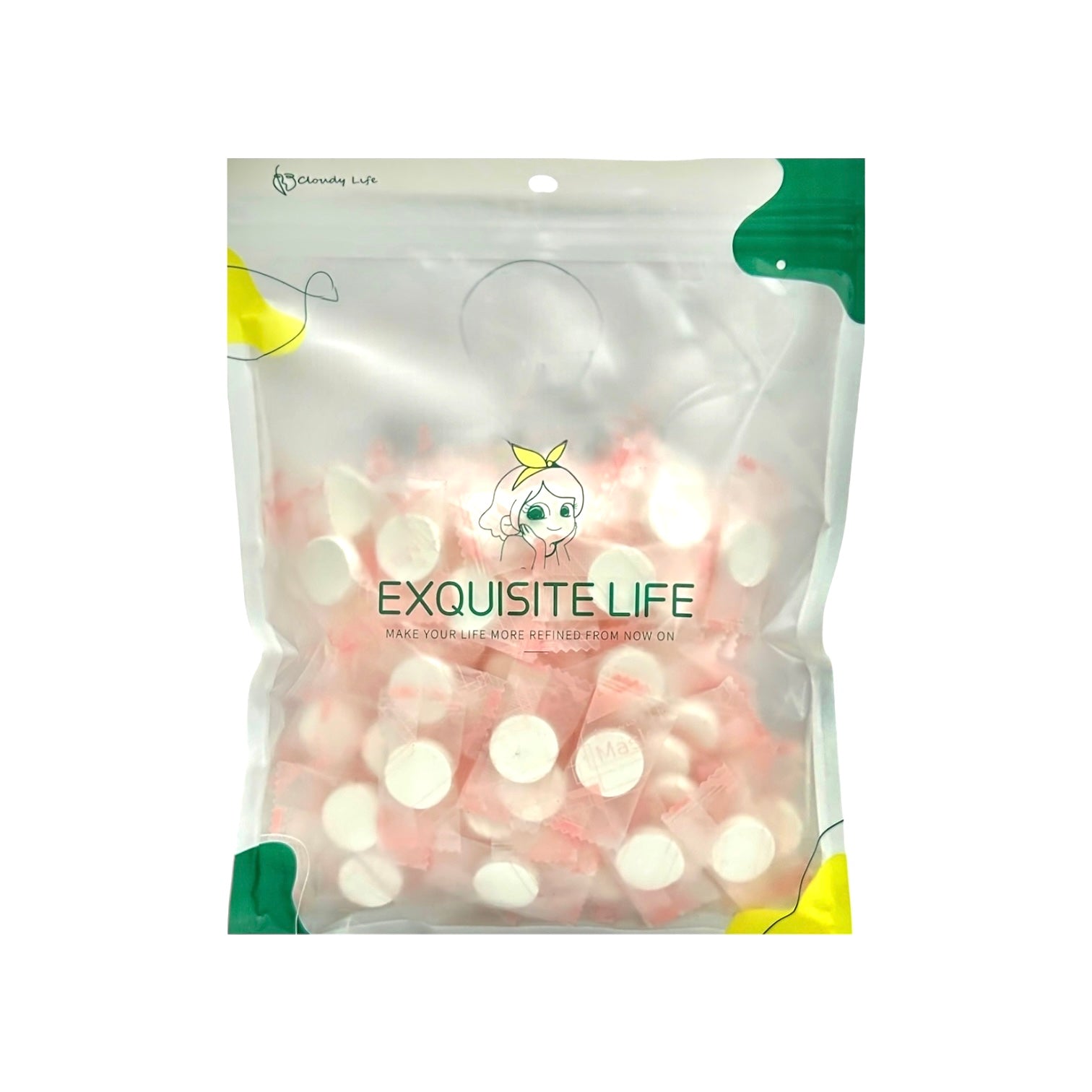 BOLSA X100 MASCARILLAS COMPRIMIDAS EXQUISITE LIFE