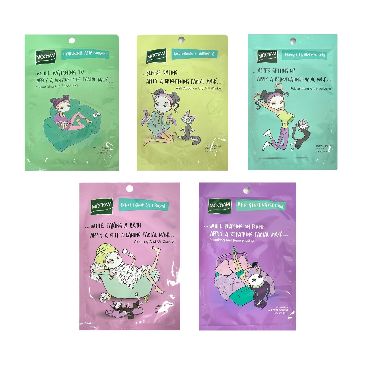 MASCARILLAS EN VELO CHICAS ANIMALES 25ML MOOYAM