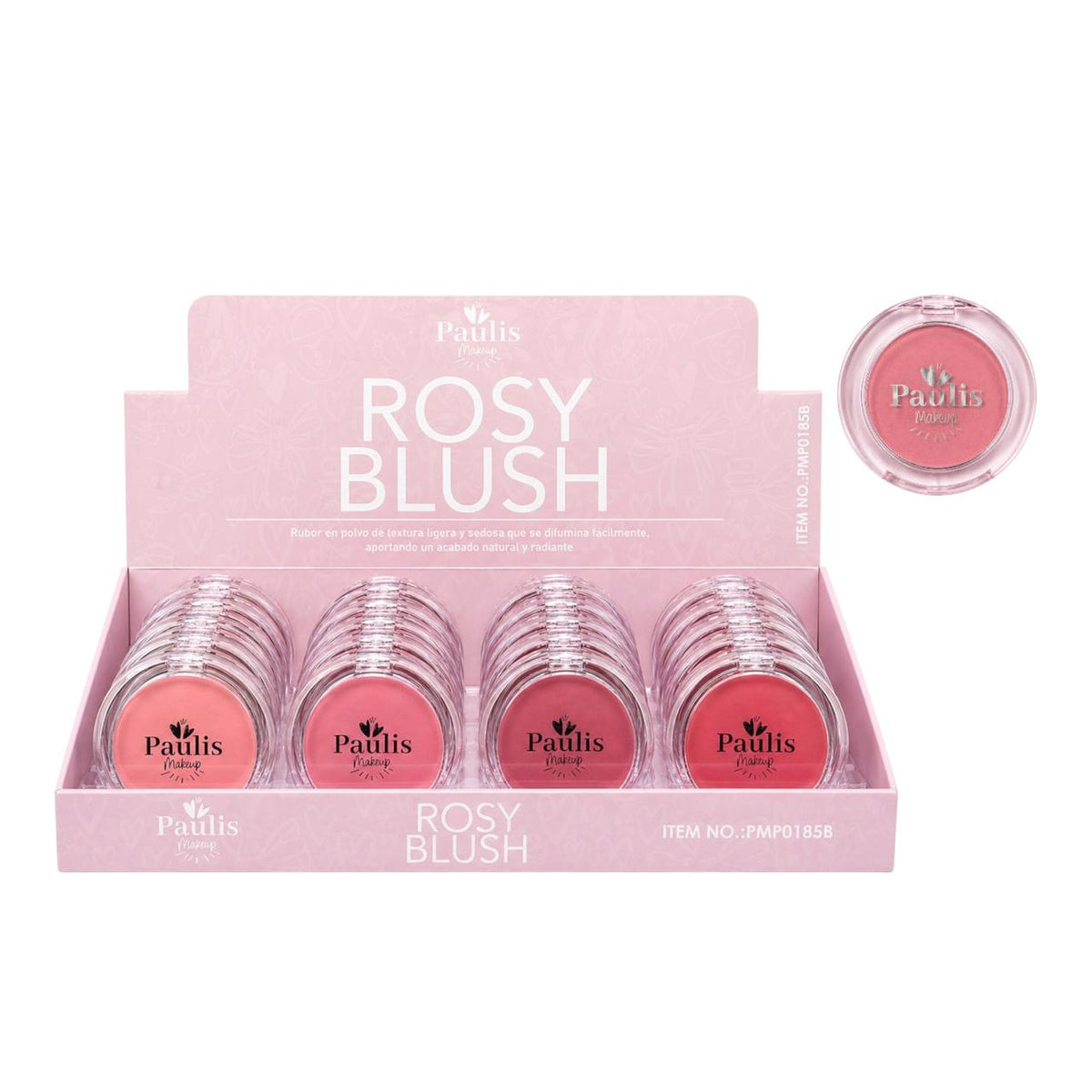 RUBOR EN POLVO ROSY BLUSH ROSADO PAULIS