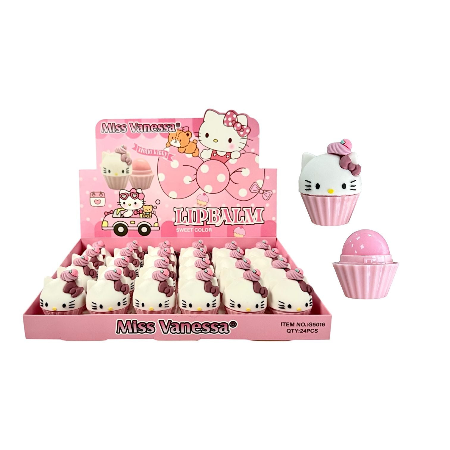BALSAMO DE LABIOS CUPCAKE HELLO KITTY LIPBALM MISS VANESSA