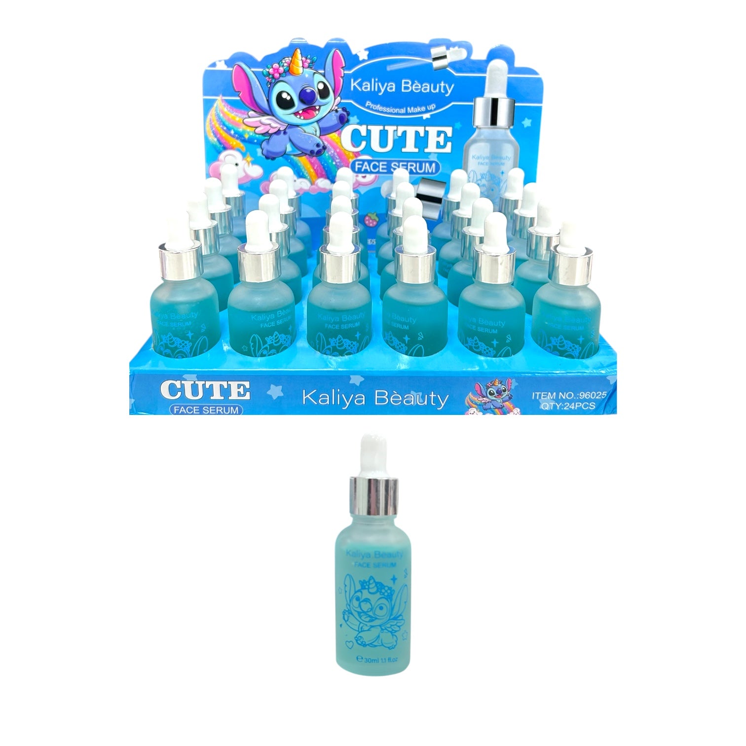 SUERO FACIAL AZUL STITCH / ROSADO HELLO KITTY 30ML KALIYA BEAUTY