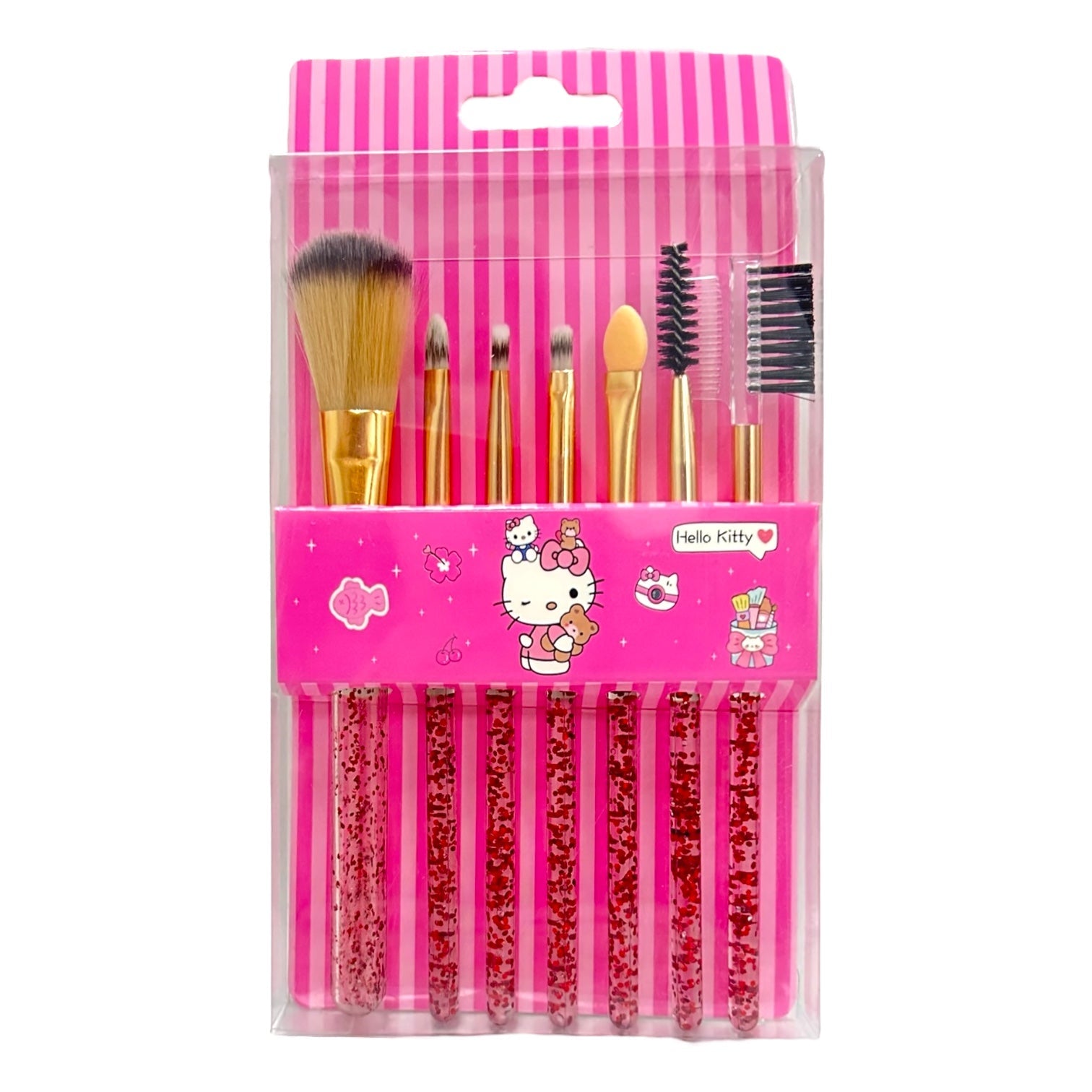 SET X7 BROCHAS ESCARCHADAS HELLO KITTY
