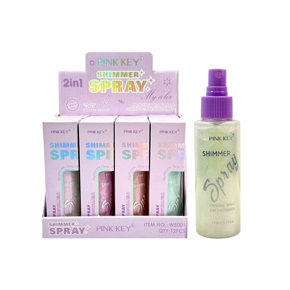 SHIMMER SPRAY CORPORAL Y CAPILAR CRISTALINA PINK KEY