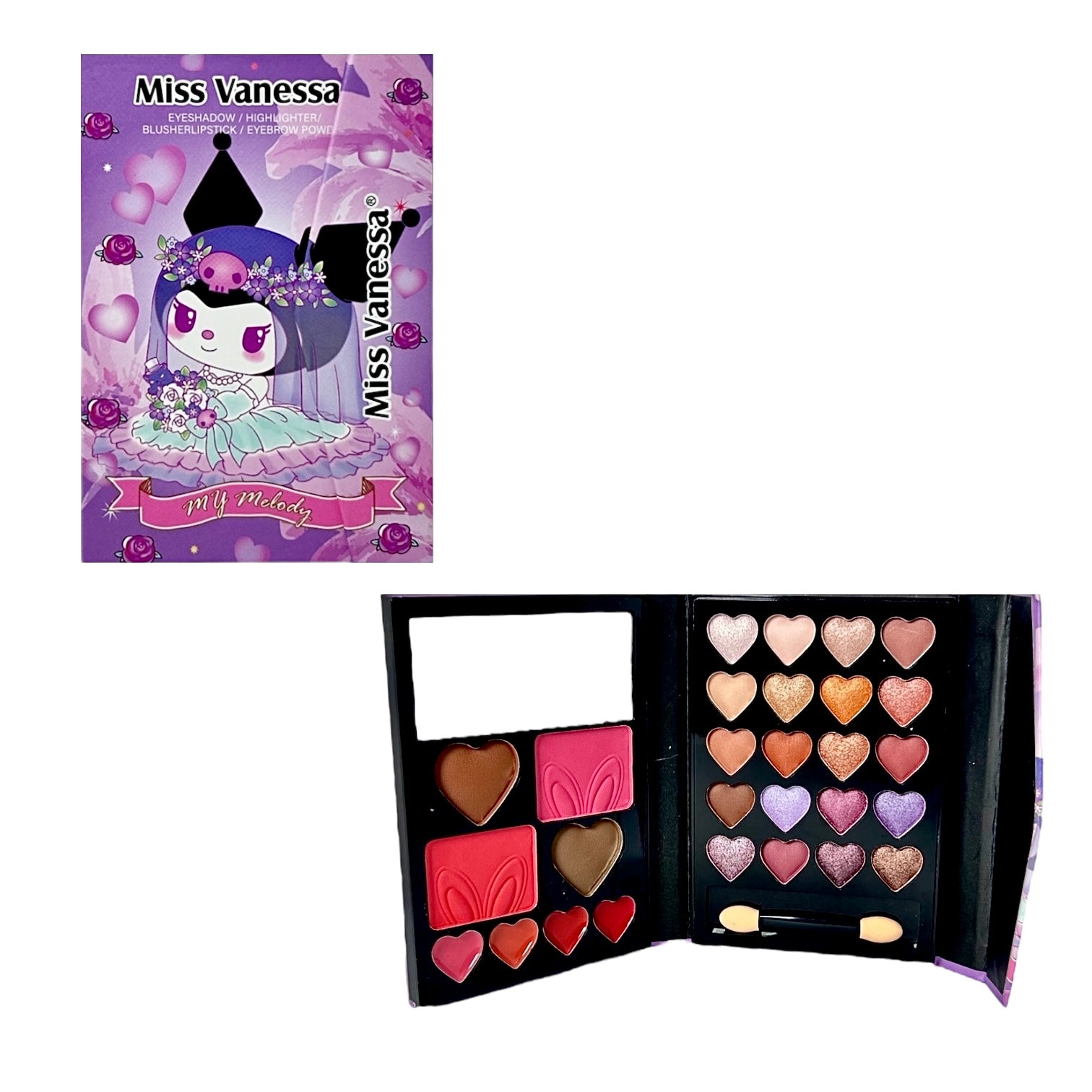 PALETA X29 TONOS MY MELODY KUROMI MISS VANESSA