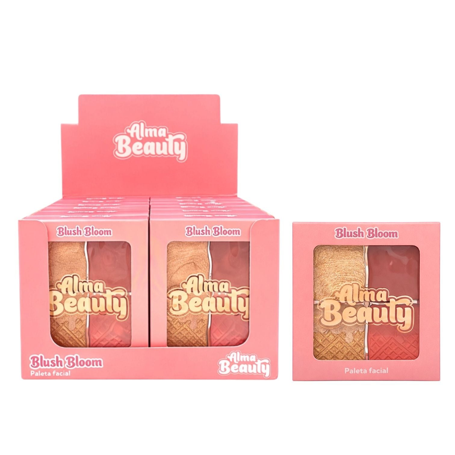 PALETA X4 RUBORES BLUSH BLOOM ALMA BEAUTY