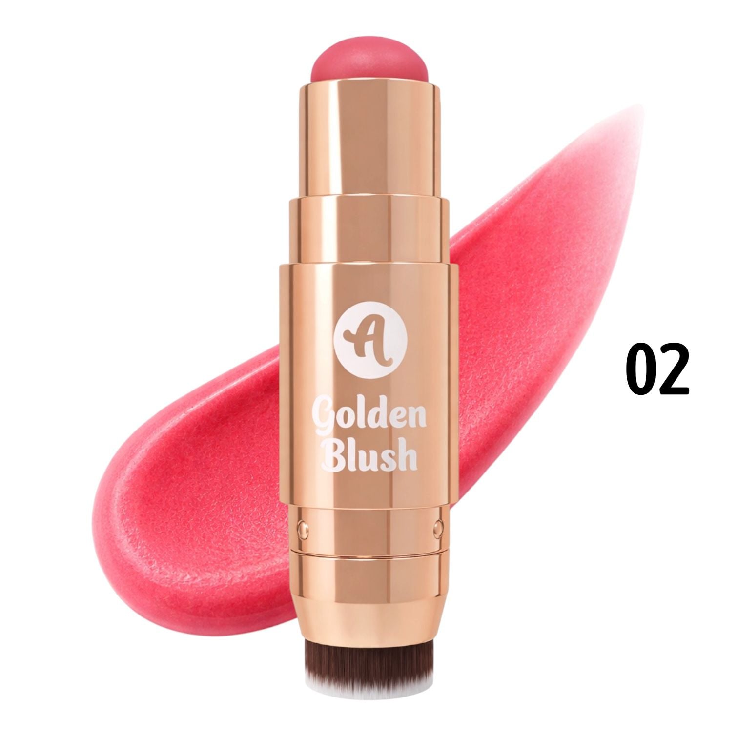 RUBOR EN BARRA CON BROCHITA GOLDEN BLUSH ALMA BEAUTY