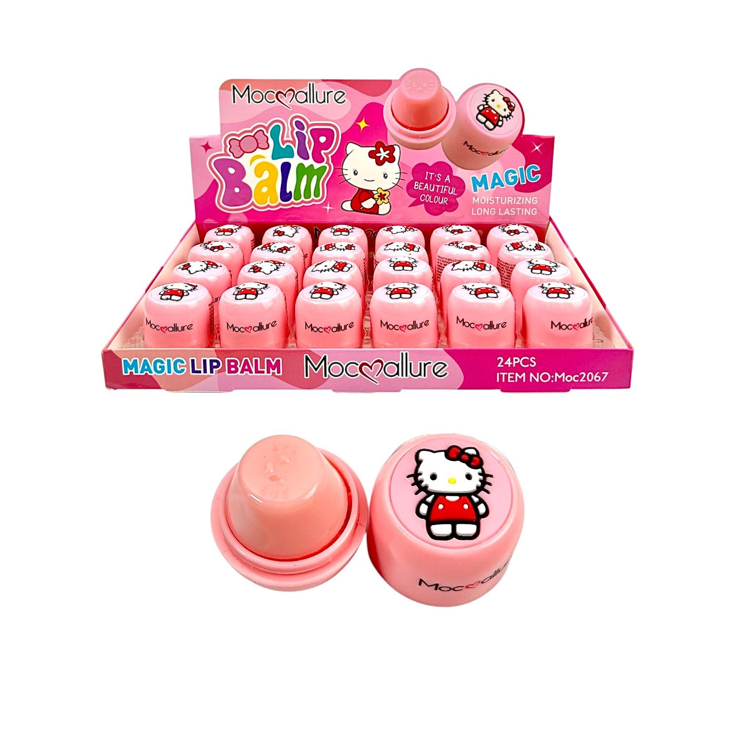 BALSAMO DE LABIOS LIP BALM KUROMI CORAZON HELLO KITTY MOCALLURE