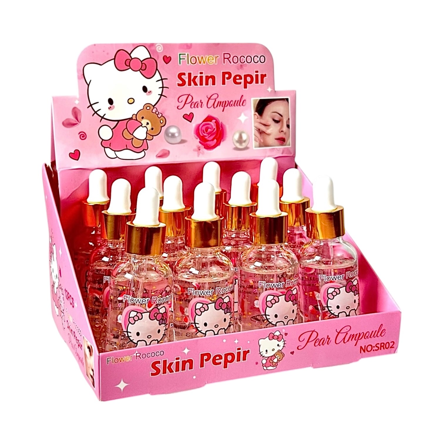 SUERO FACIAL HELLO KITTY / KUROMI FLOWER ROCOCO