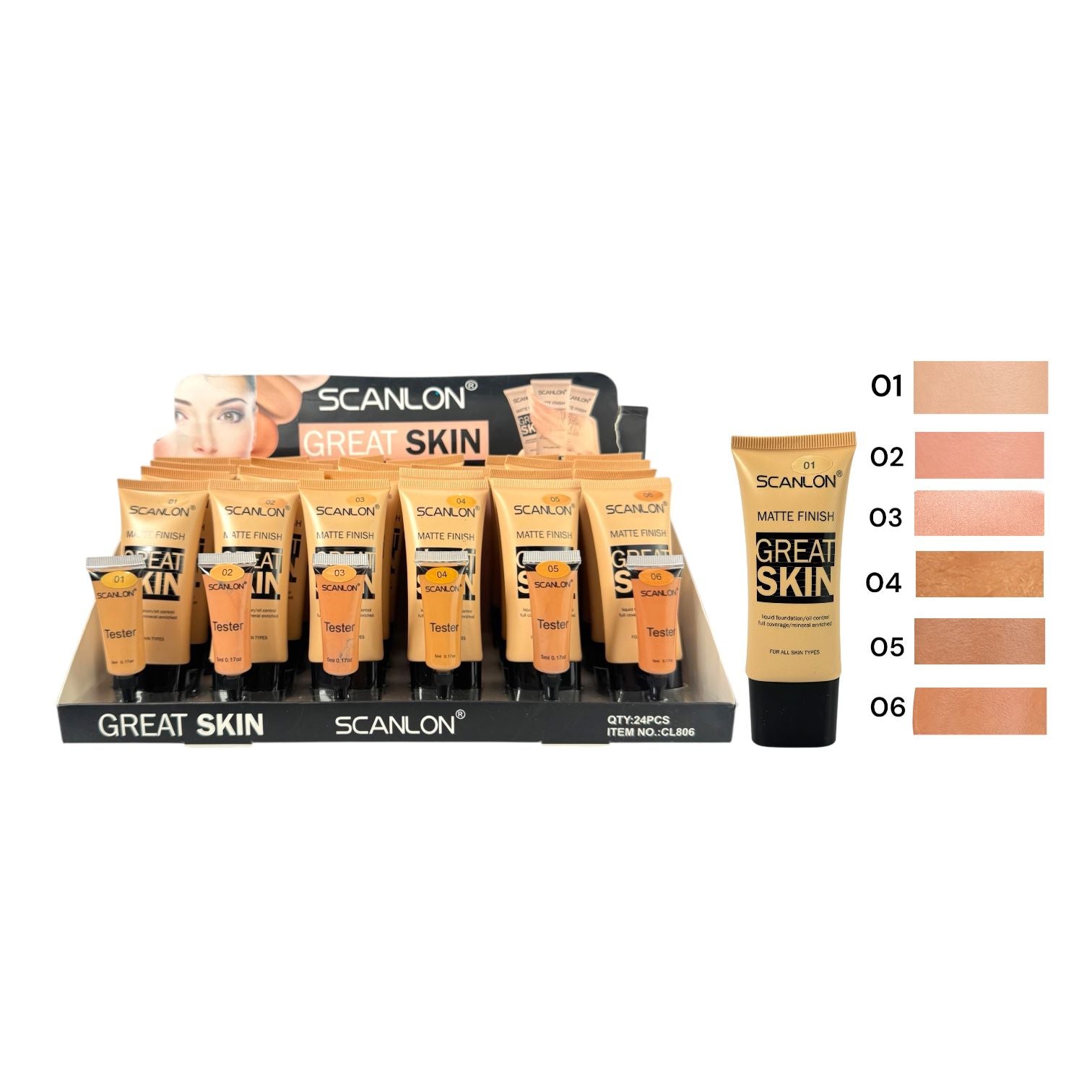 BASE LIQUIDA MATTE FINISH GREAT SKIN SCANLON