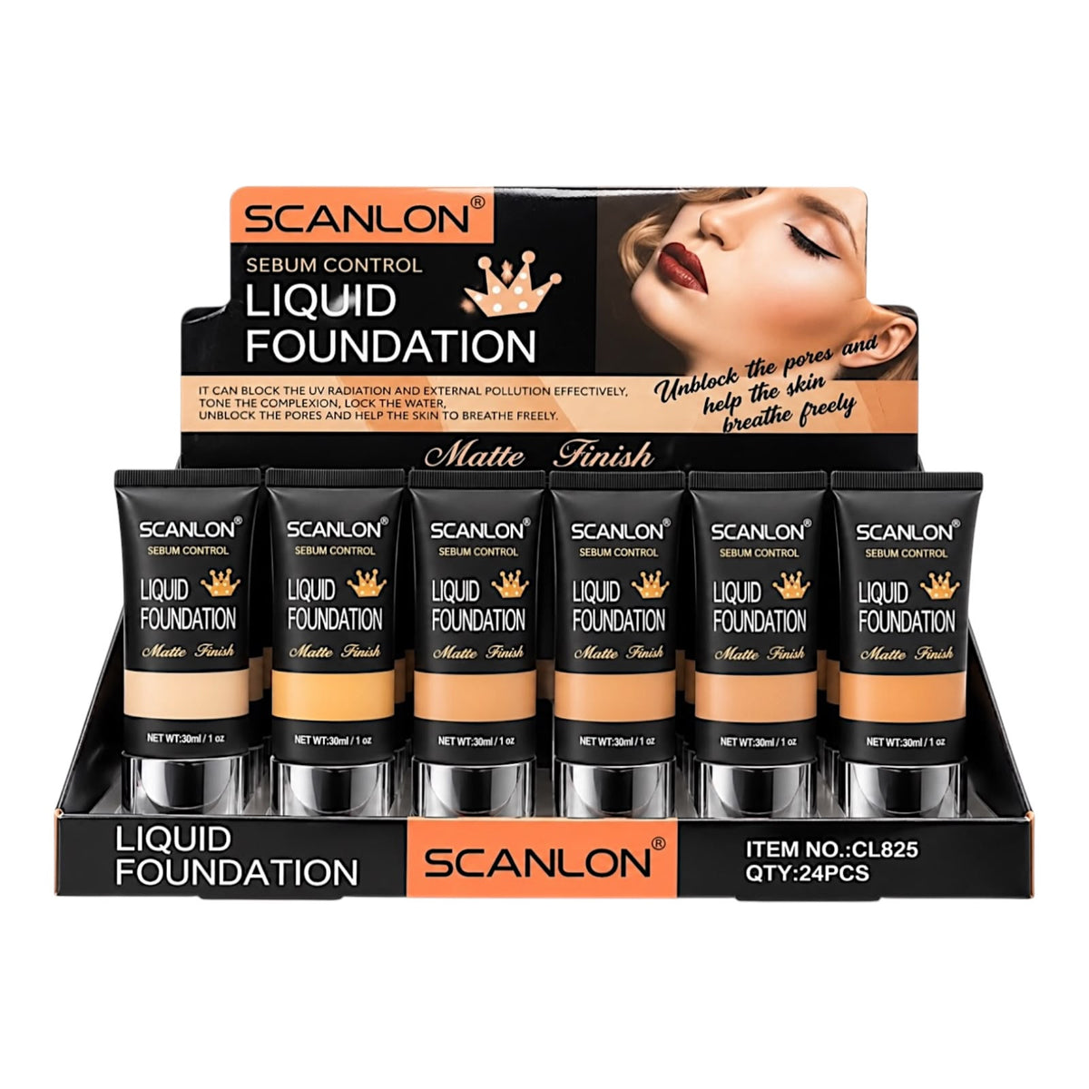 BASE LIQUIDA MATTE FINISH SEBUM CONTROL 30ML SCANLON