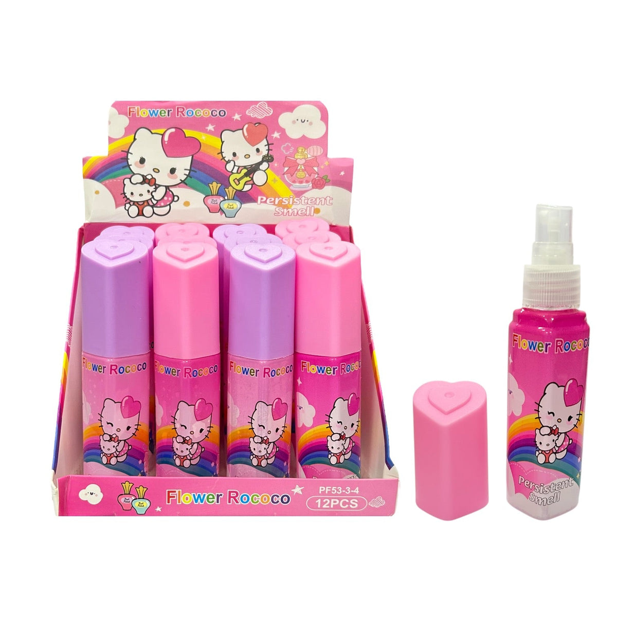 PERFUME FORMA CORAZON HELLO KITTY KUROMI PERSISTENT SMELL FLOWER ROCOCO